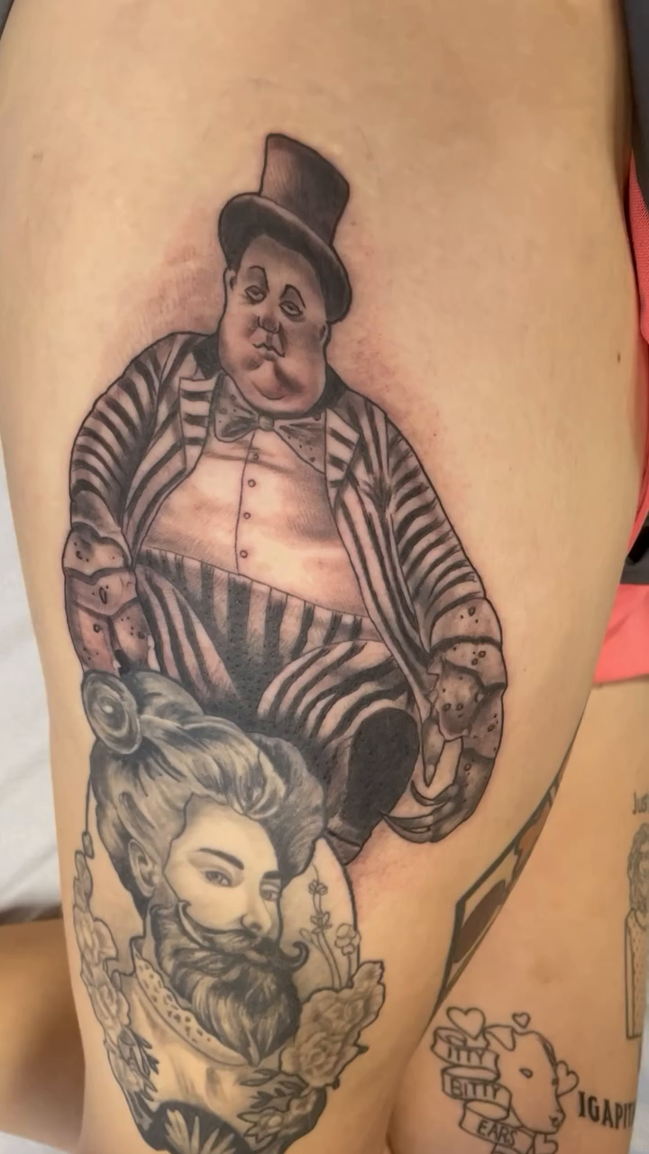 Man and man realism tattoo by Nick Harrison, Dayton, Ohio