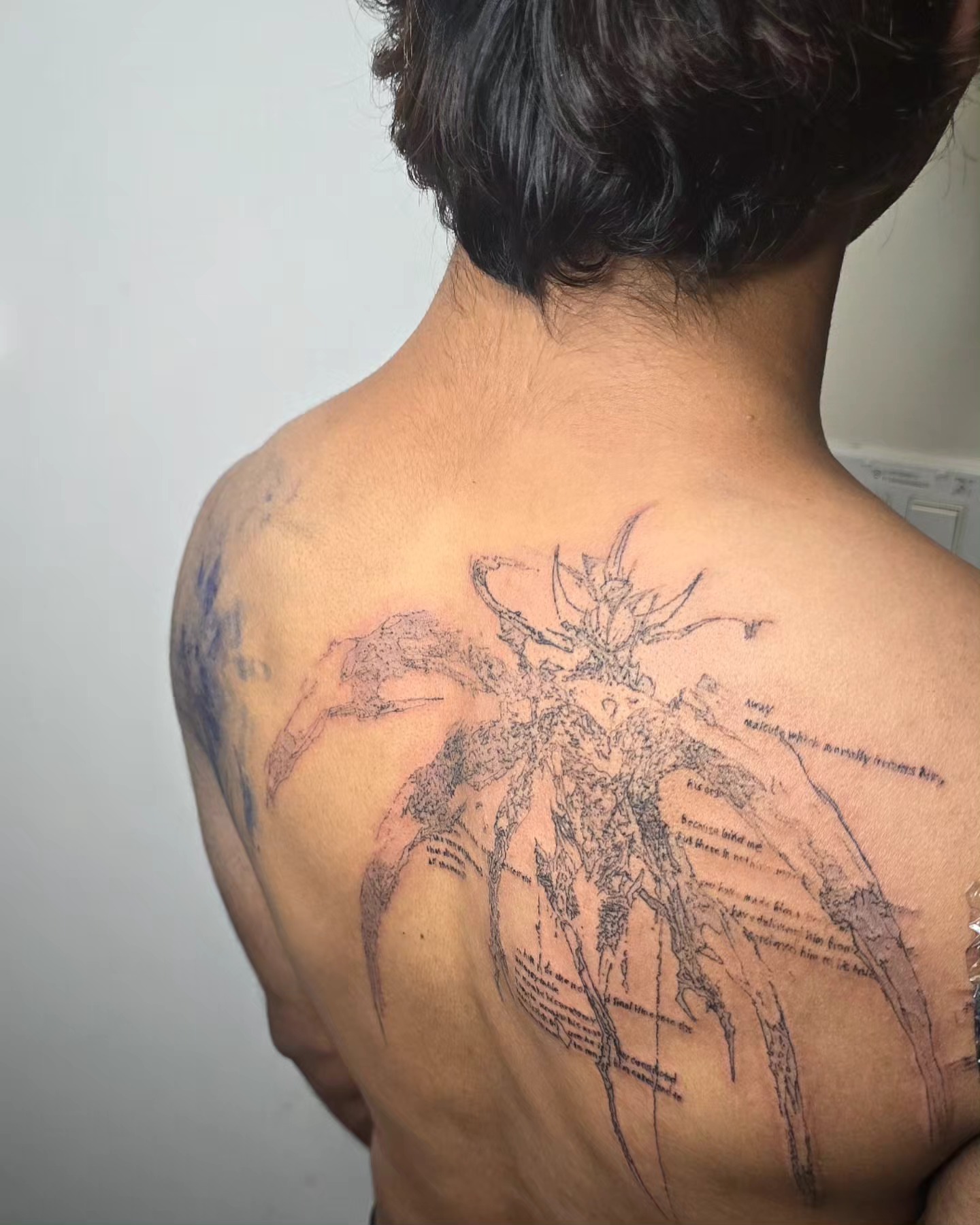 Demon dotwork tattoo on the back by Branded ꪉꪗ Brandon ∴ b.liew ∴ Tattoo ∴ NYC
