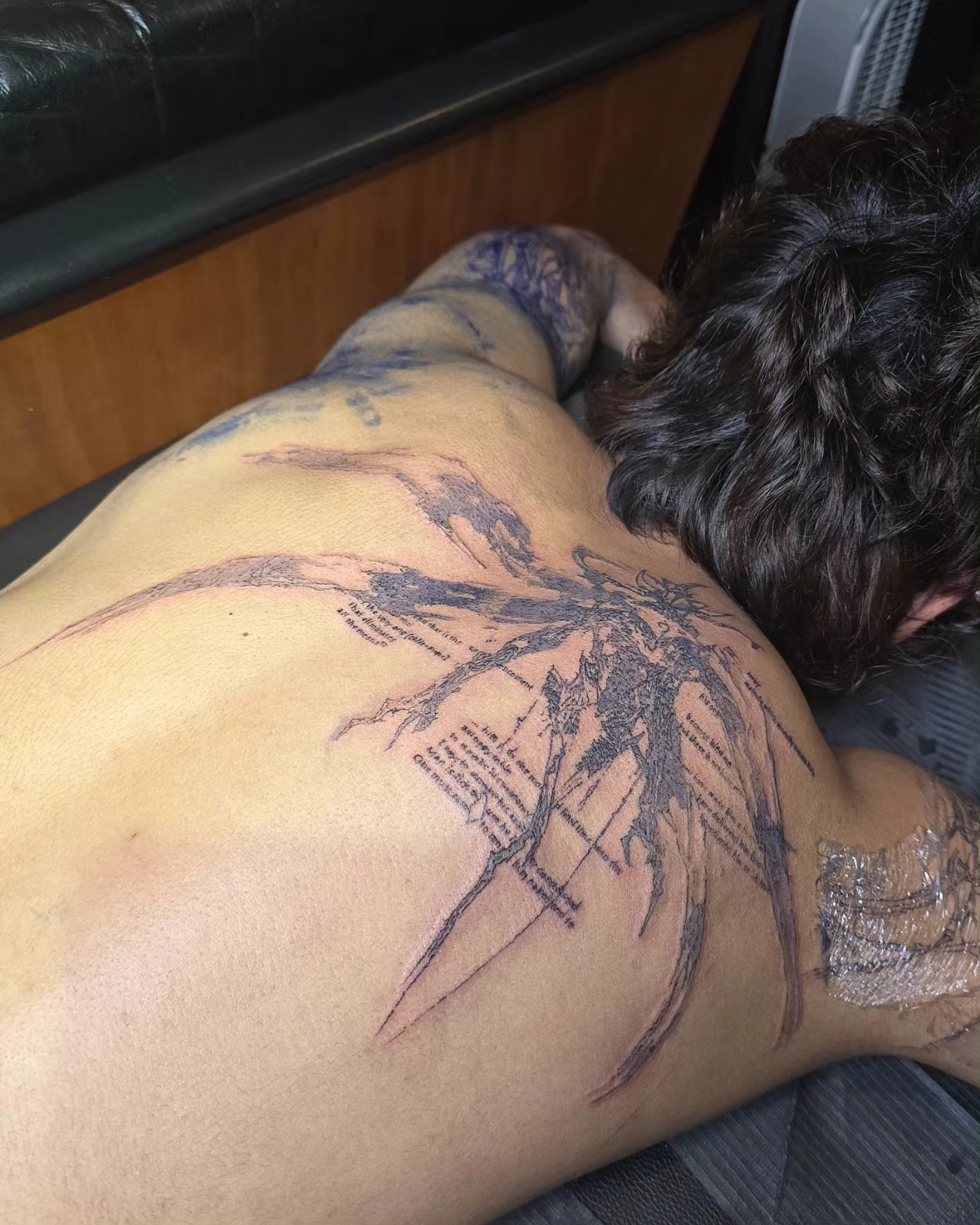 Map black and grey tattoo on the back by Branded ꪉꪗ Brandon ∴ b.liew ∴ Tattoo ∴ NYC