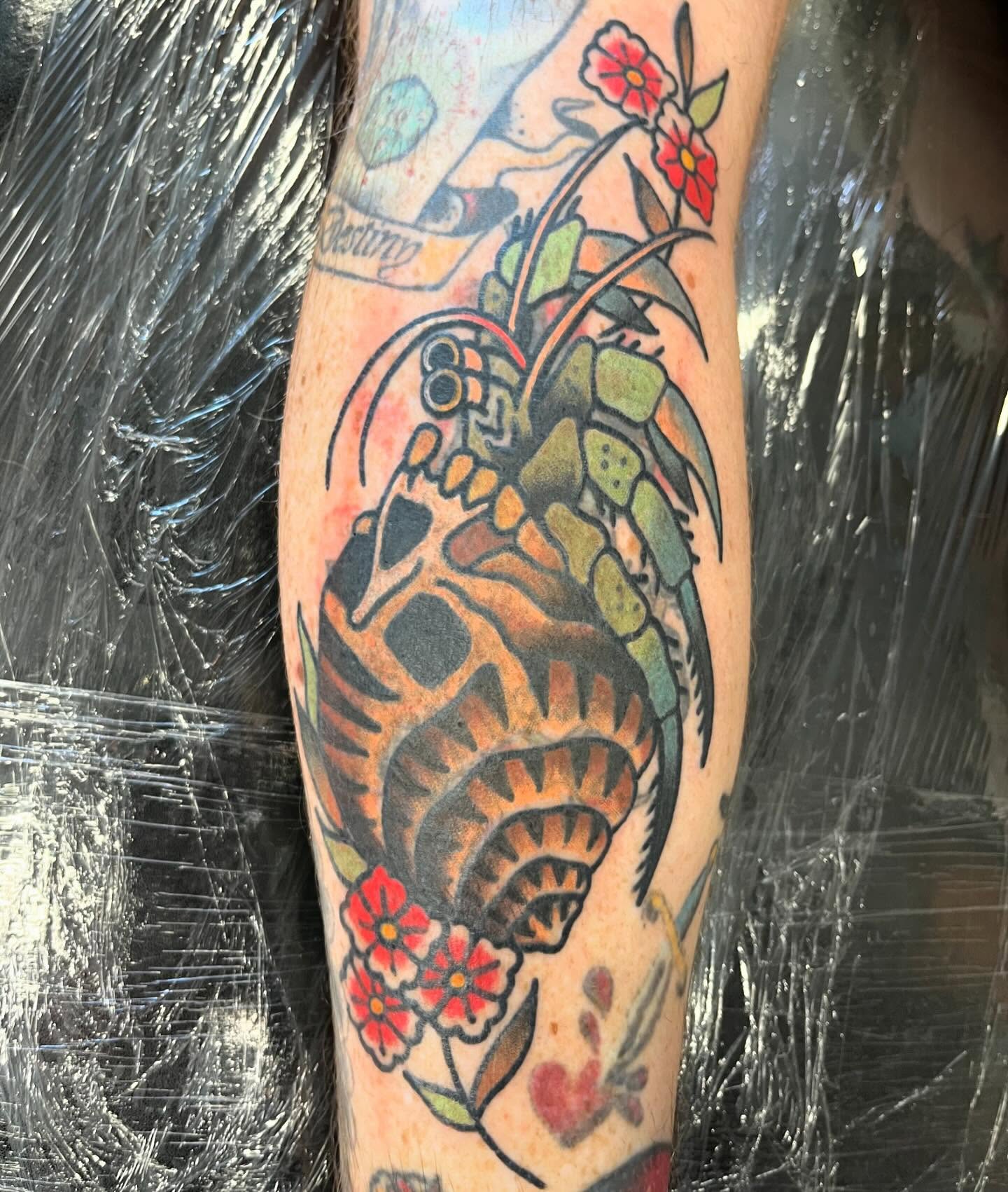 Pineapple American traditional tattoo on the forearm by Blake Brand