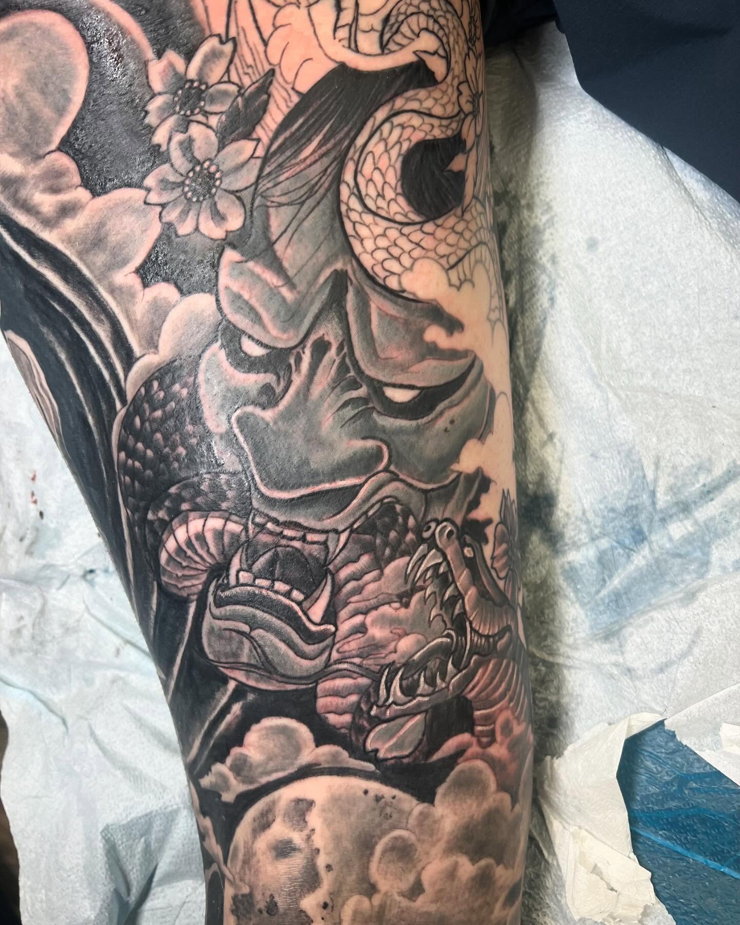 Tattoo by @ryanfukinanderson β japanese_irezumi, black_and_grey