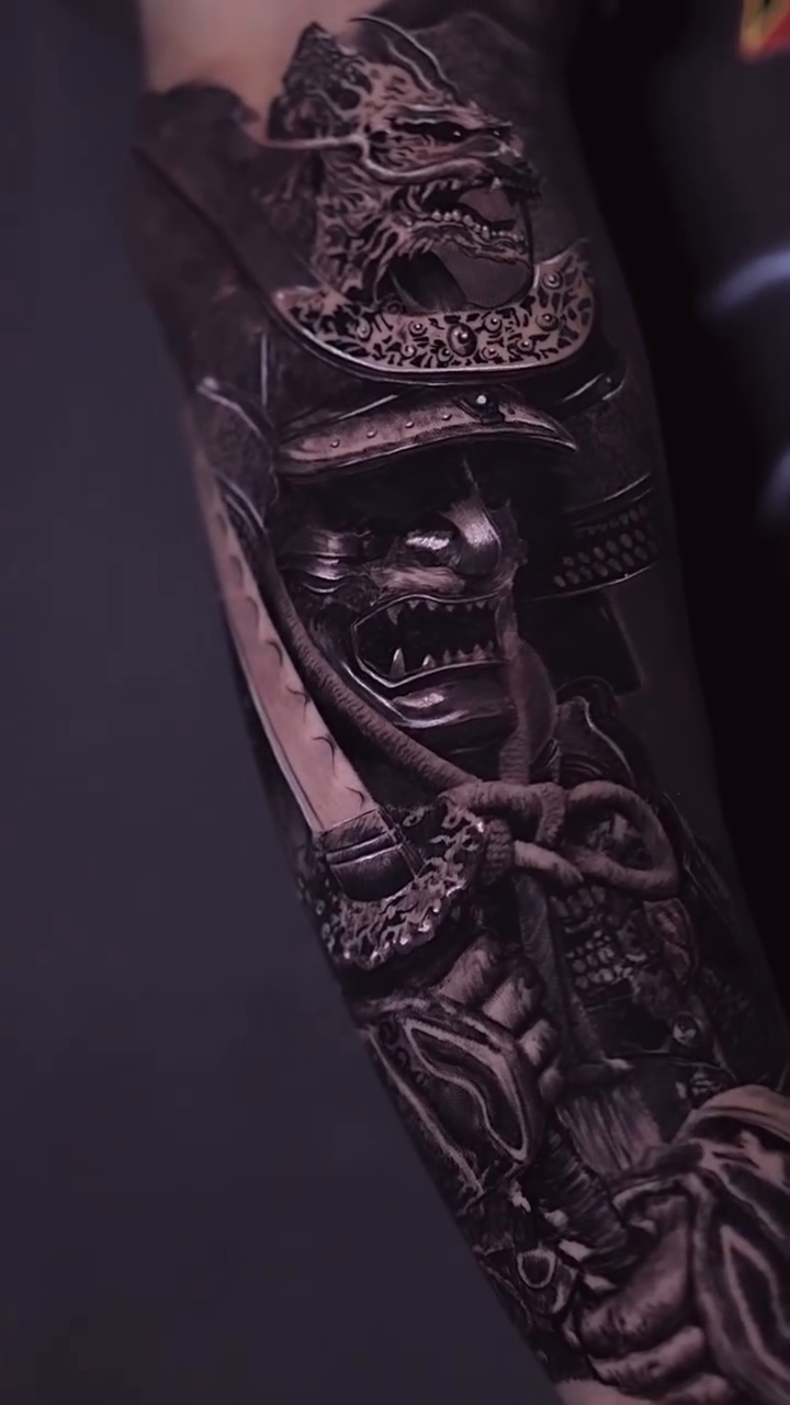 Tattoo by @zach.the.ripperr โ japanese_irezumi, black_and_grey