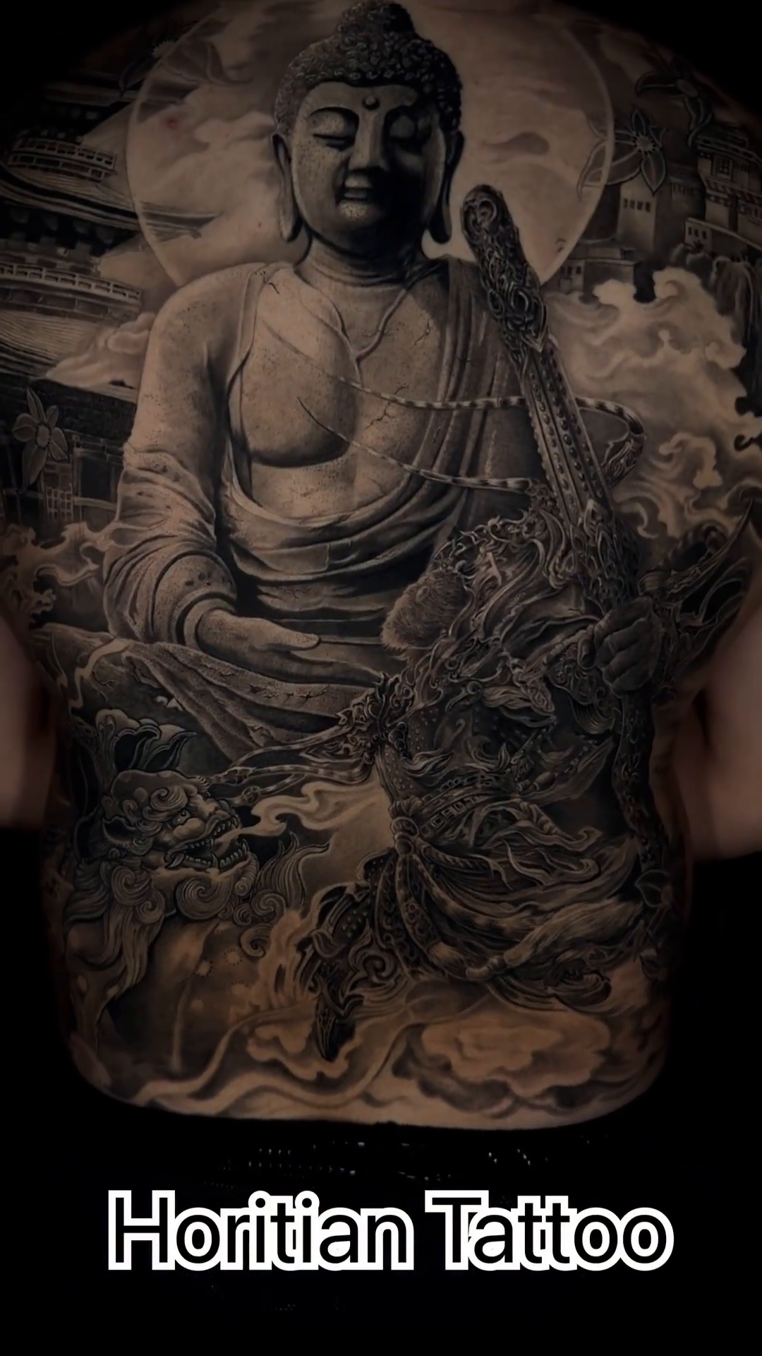 Tattoo by @tiantattooart — japanese_irezumi, black_and_grey