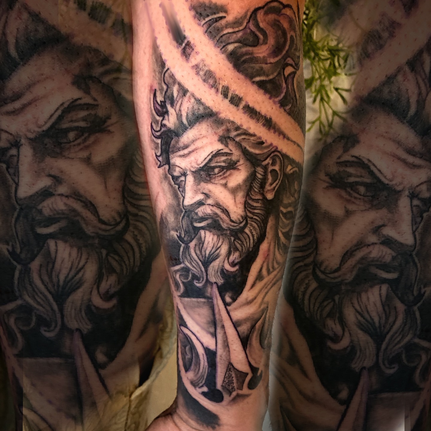 Tattoo by @samrockwell_ink — black_and_grey, realism