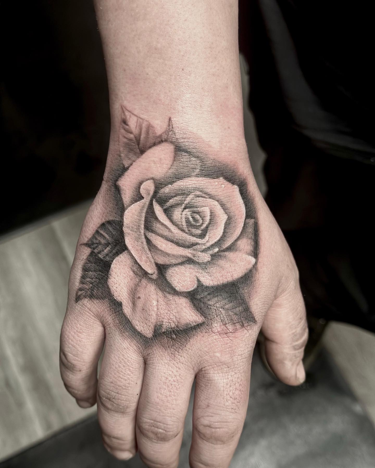 Tattoo by @eyepokes — realism, black_and_grey