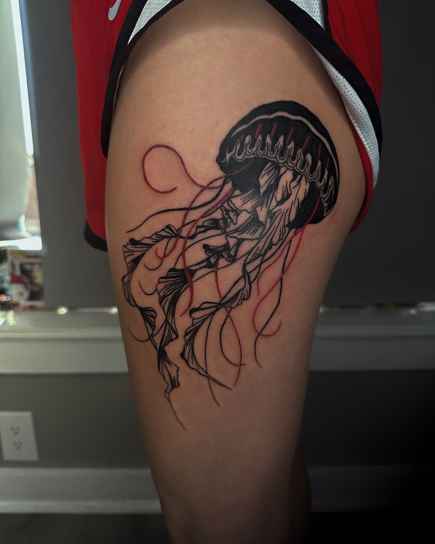 Tattoo by @blackworkbenz — black_and_grey
