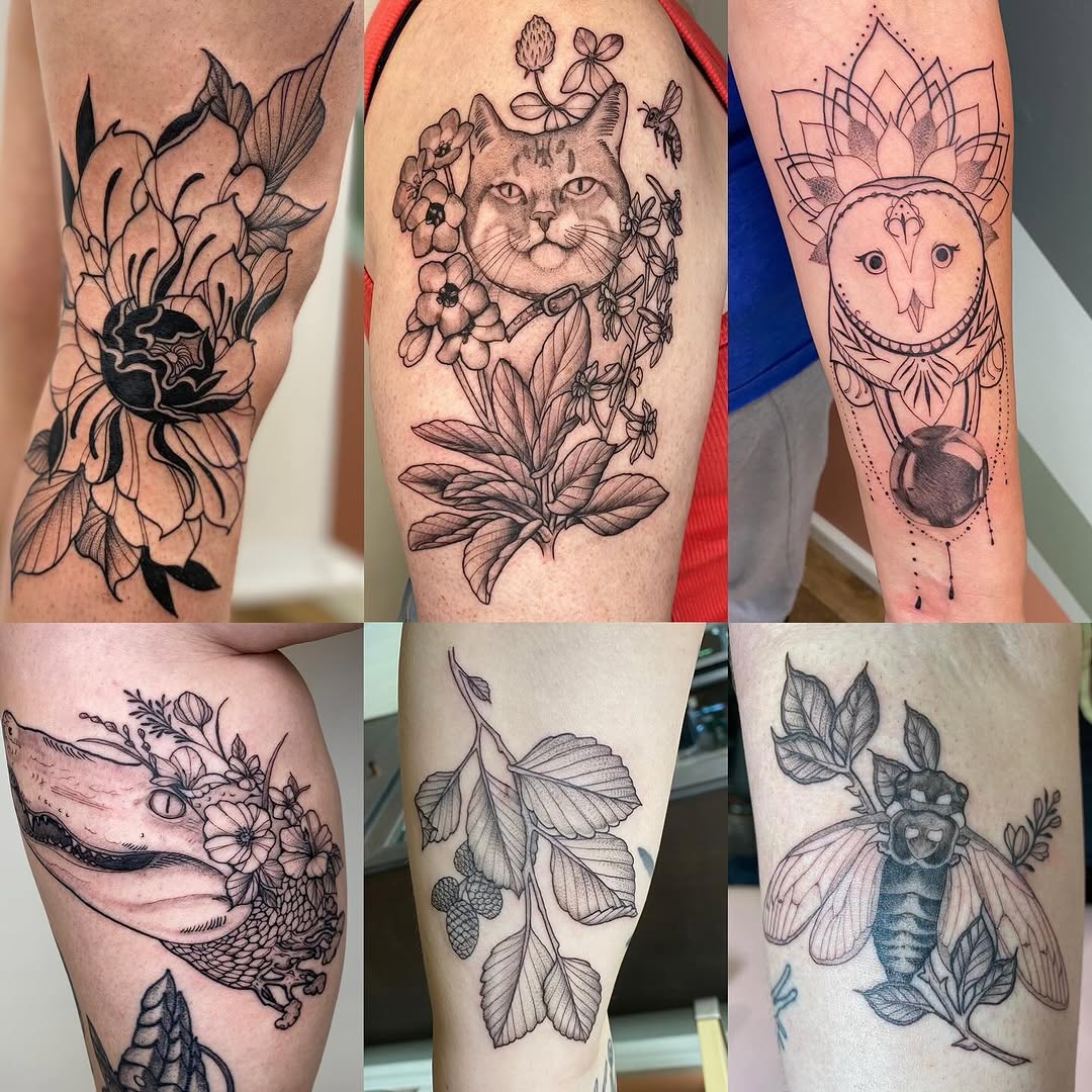 Tattoo by @botanicalsabbath โ black_and_grey, realism