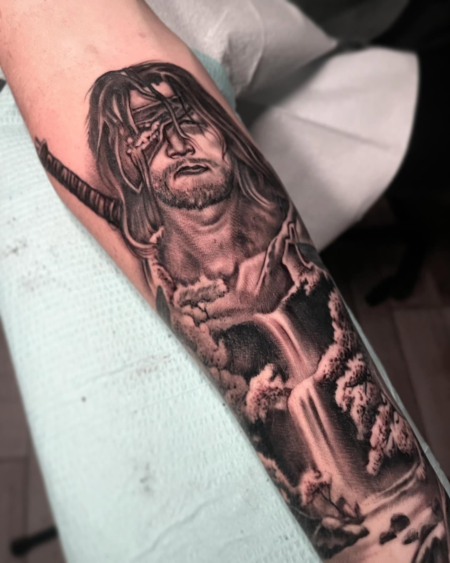 Tattoo by @alexrockoff — black_and_grey, realism