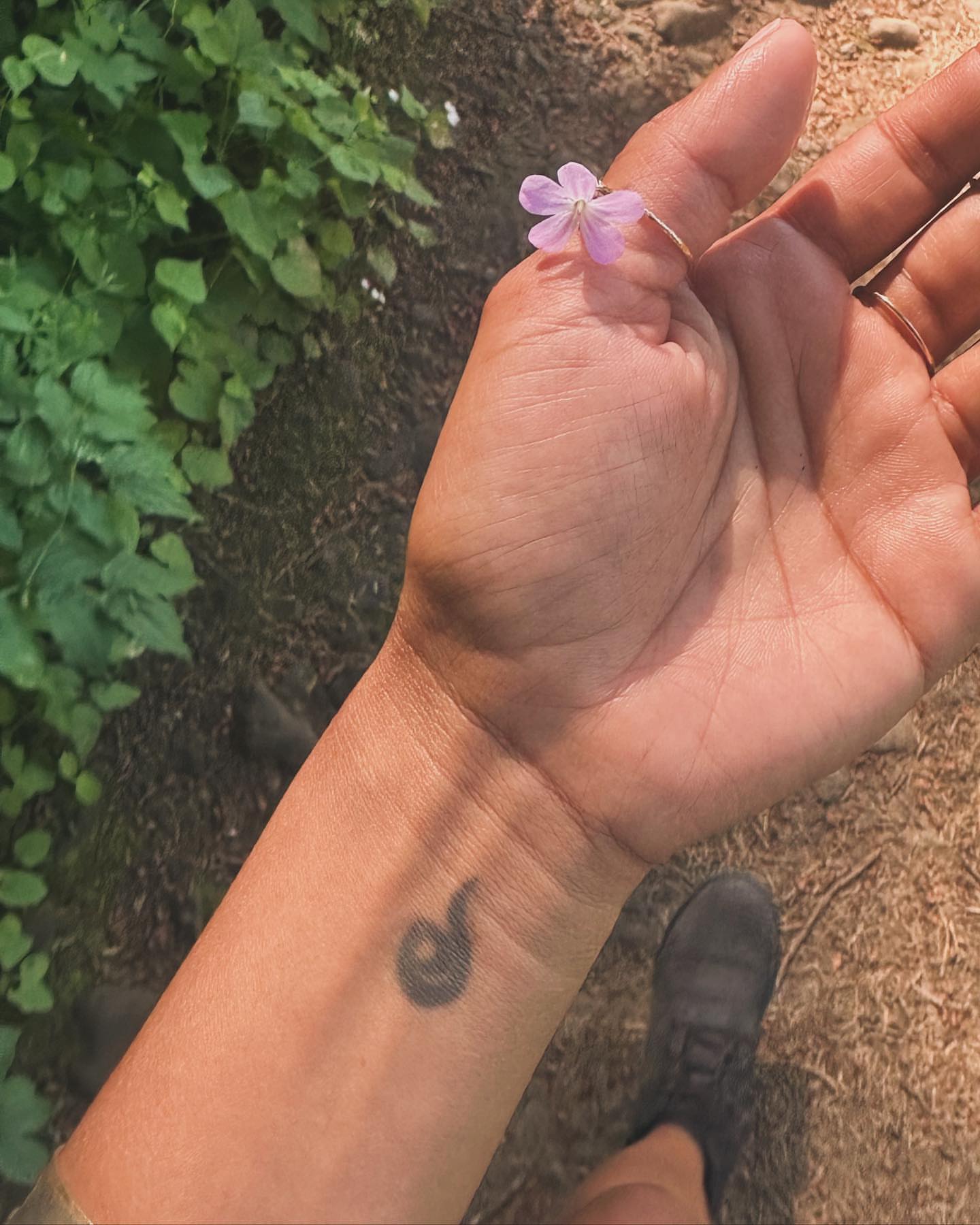 Moon black and grey tattoo on the forearm by Gaya