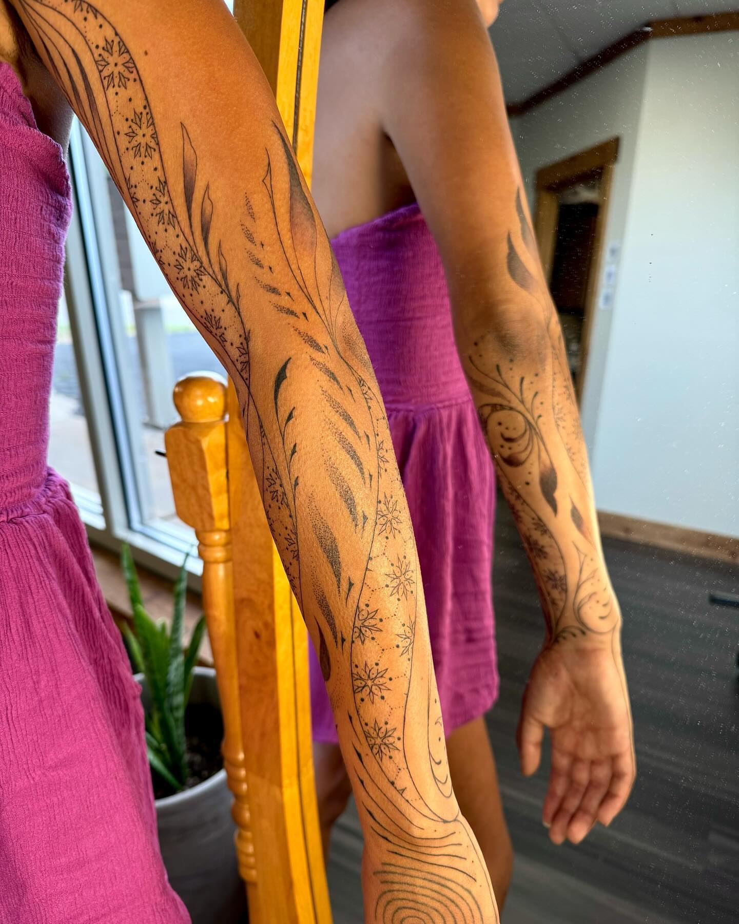 Tattoo by @lucidinceptions — dotwork, ornamental