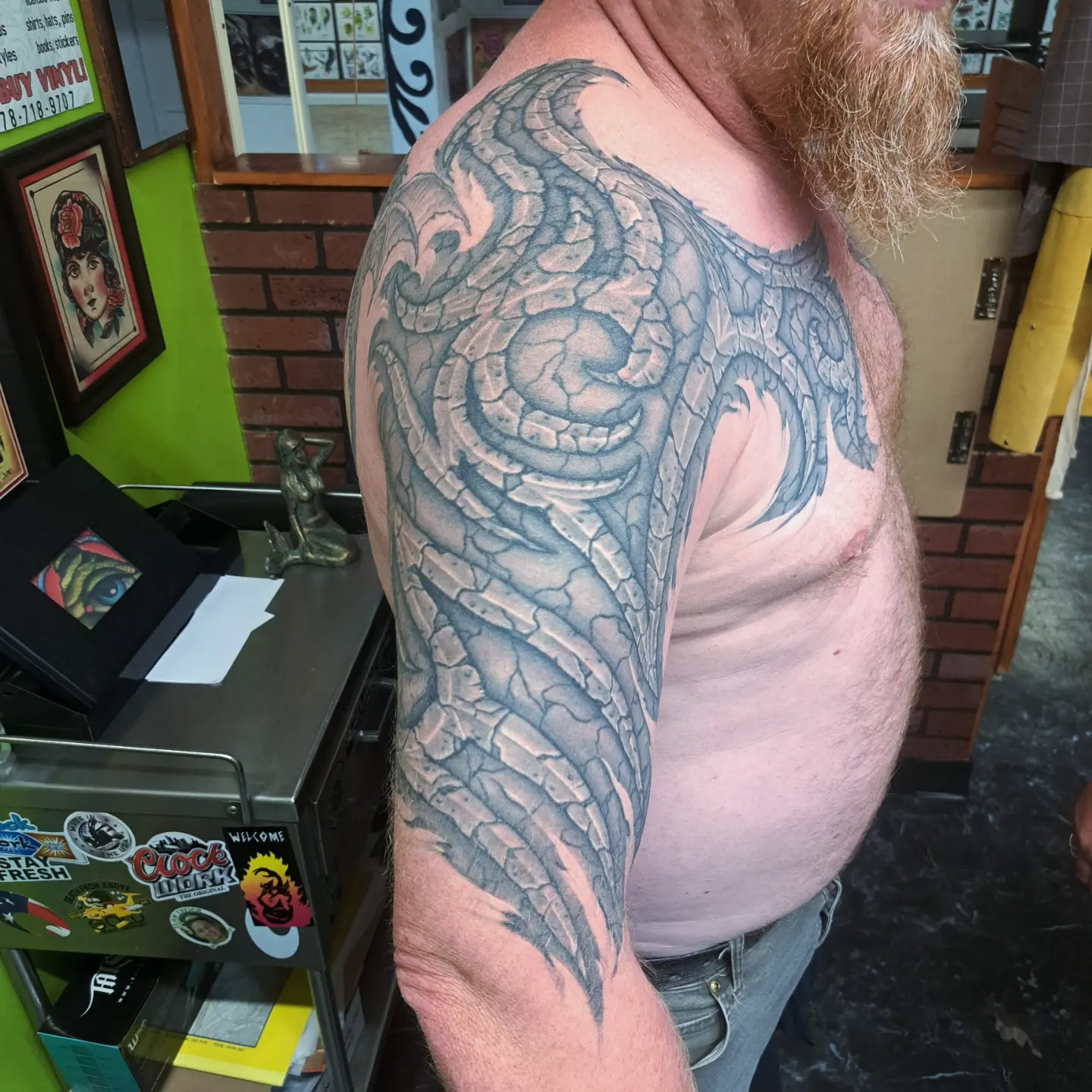 Tattoo by @birdshizzel — realism, black_and_grey