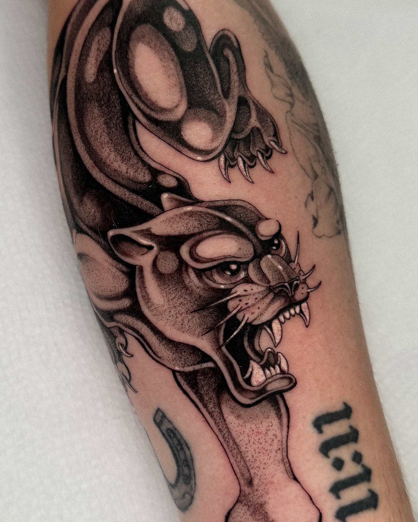 Tattoo by @ellafromhella — black_and_grey, realism
