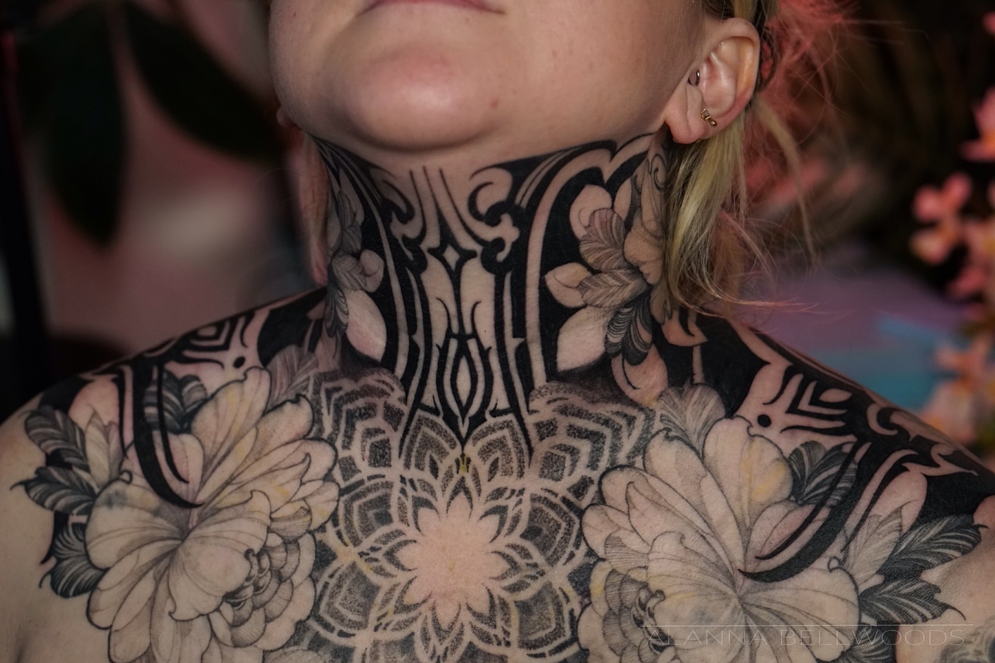 Tattoo by @alannabellwoods — black_and_grey, ornamental