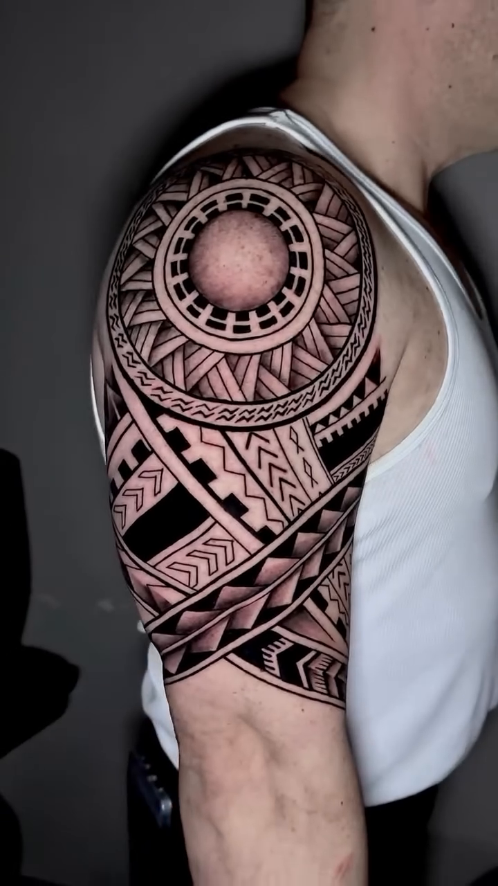 Tattoo by @myink.giingii — tribal, geometric