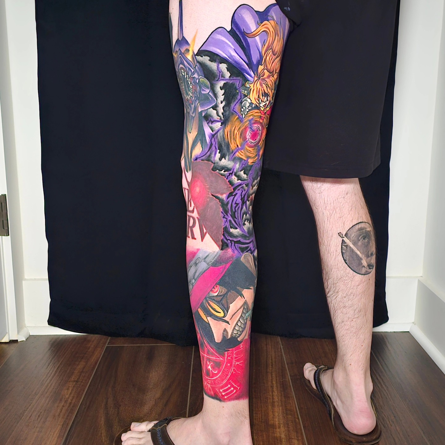 Tattoo by @johnniericotattoos — anime, dotwork