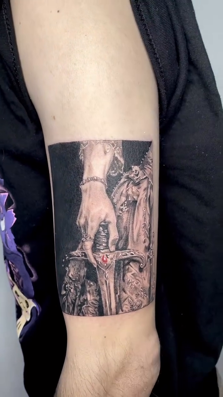 Tattoo by @abryvtattoos — realism, dark_realism