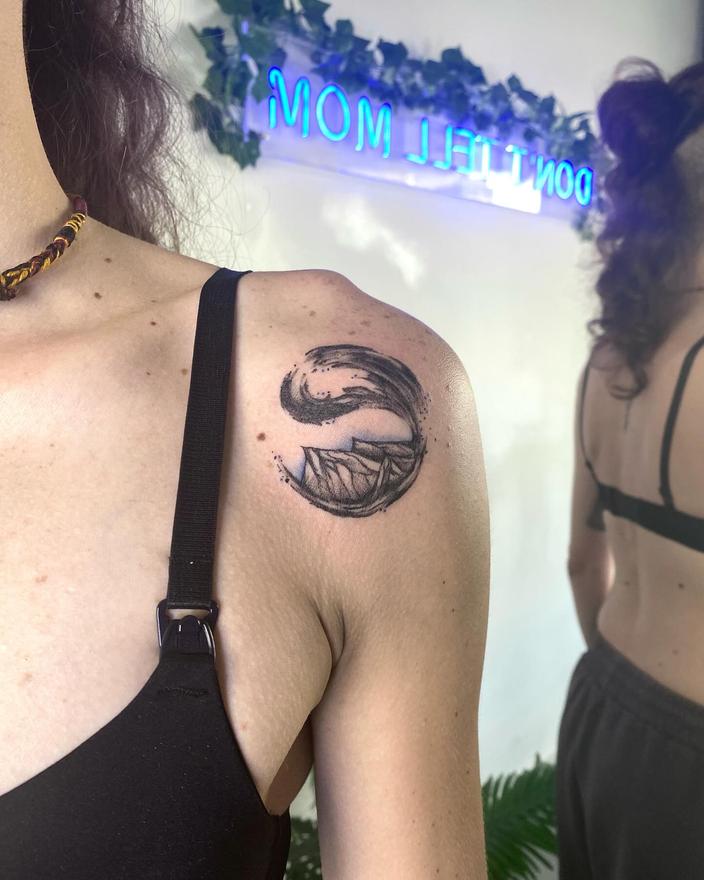 Tattoo by @skins_aj — dotwork, black_and_grey