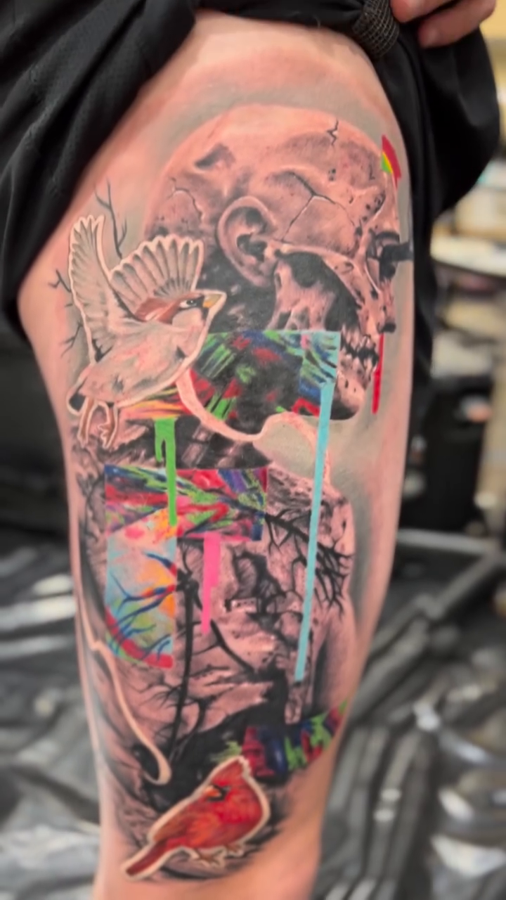 Tattoo by @kingkrystattoos โ trash_polka, realism