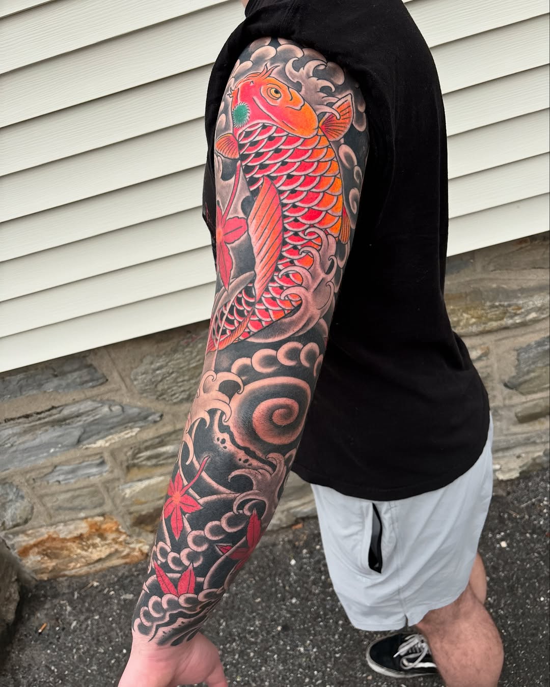 Tattoo by @mikedicheeko — japanese_irezumi, black_and_grey