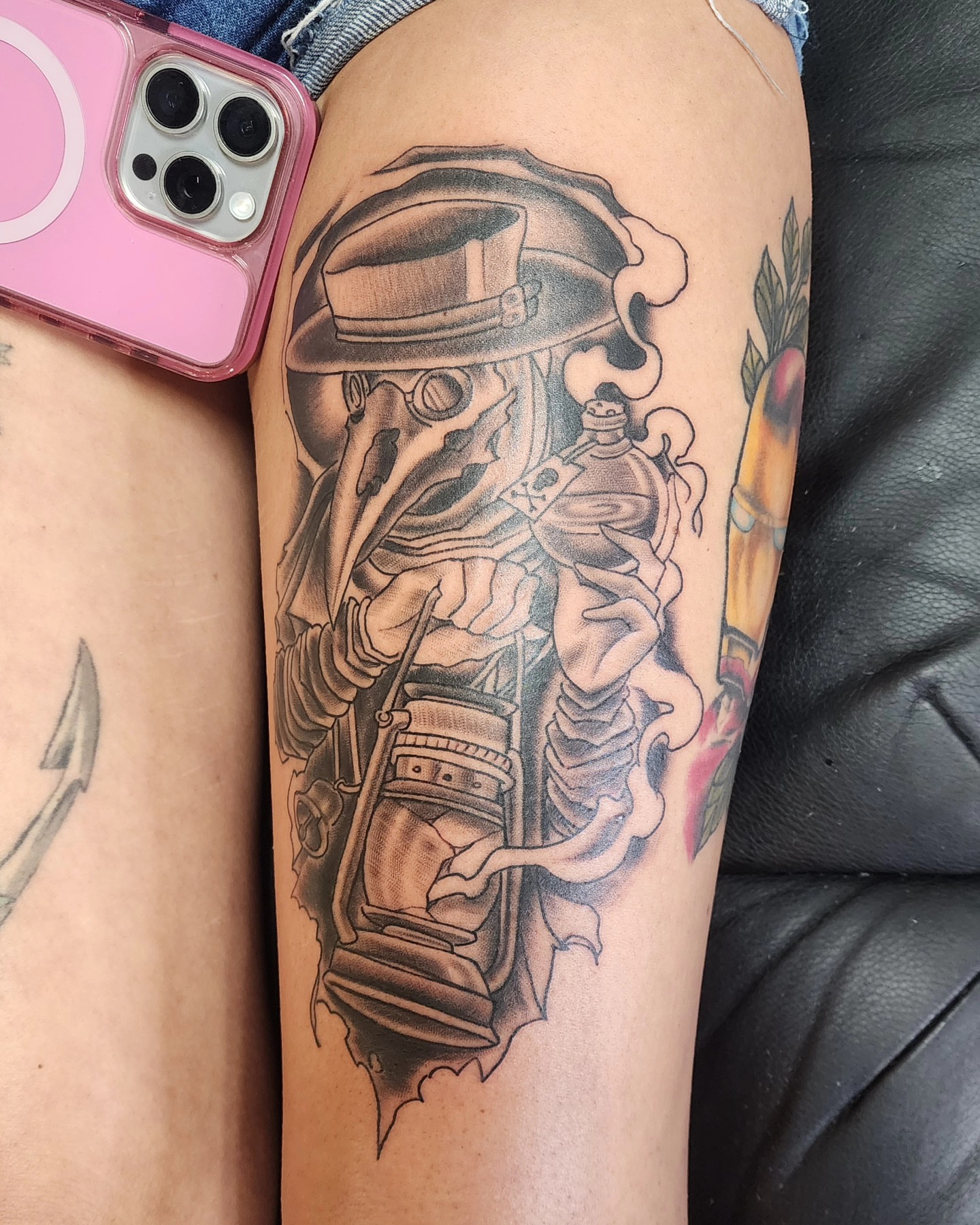 Tattoo by @conwaythetattooer — black_and_grey, realism