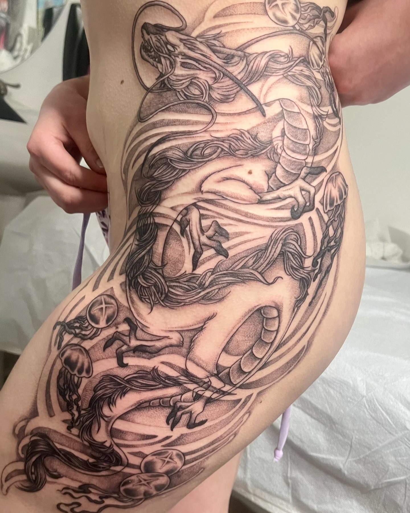 Tattoo by @thora_lorelei — black_and_grey, realism