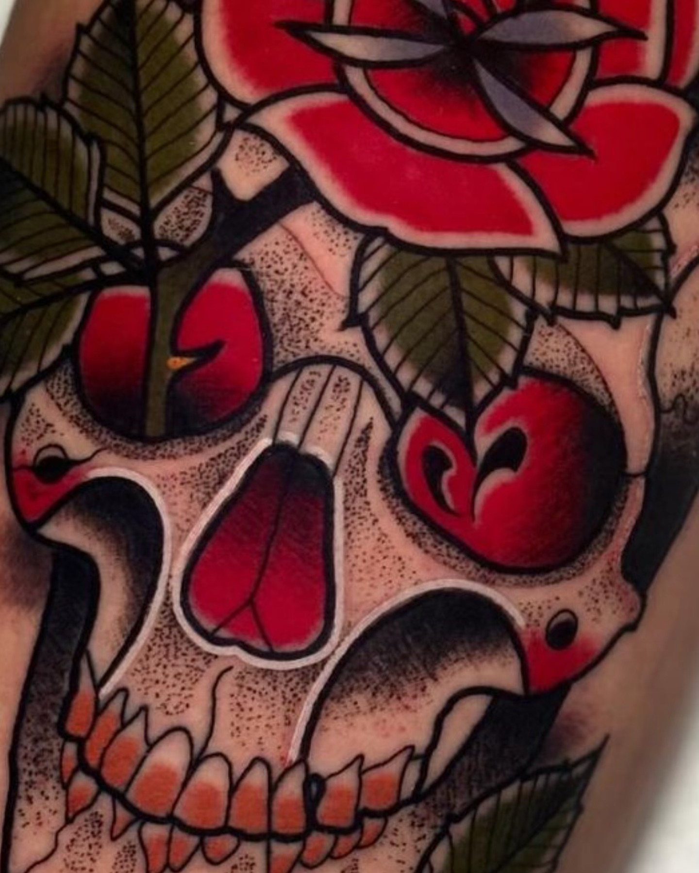 Tattoo by @toddshowdown — american_traditional, dotwork