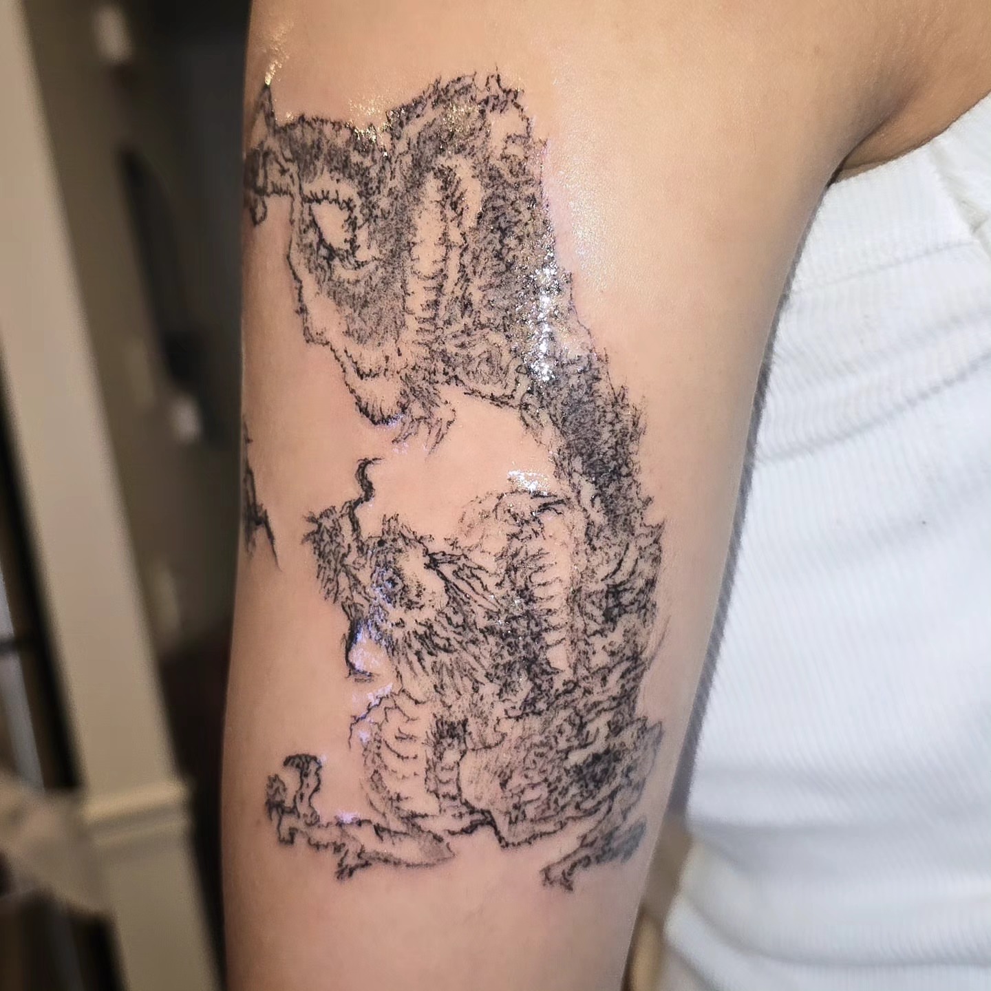 Owl black and grey tattoo on the forearm by Branded ꪉꪗ Brandon ∴ b.liew ∴ Tattoo ∴ NYC