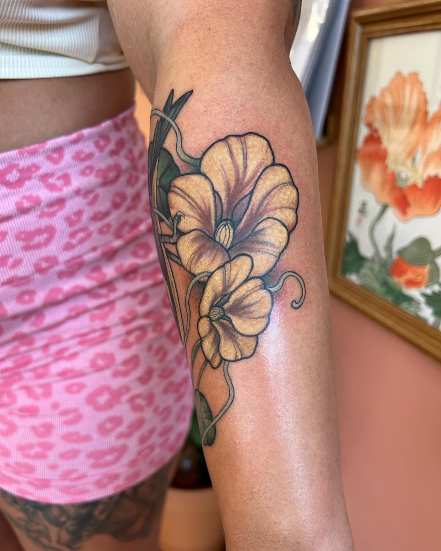 Petunia realism tattoo on the forearm by β₯πΈππͺπ€π€π ππβπππβ₯