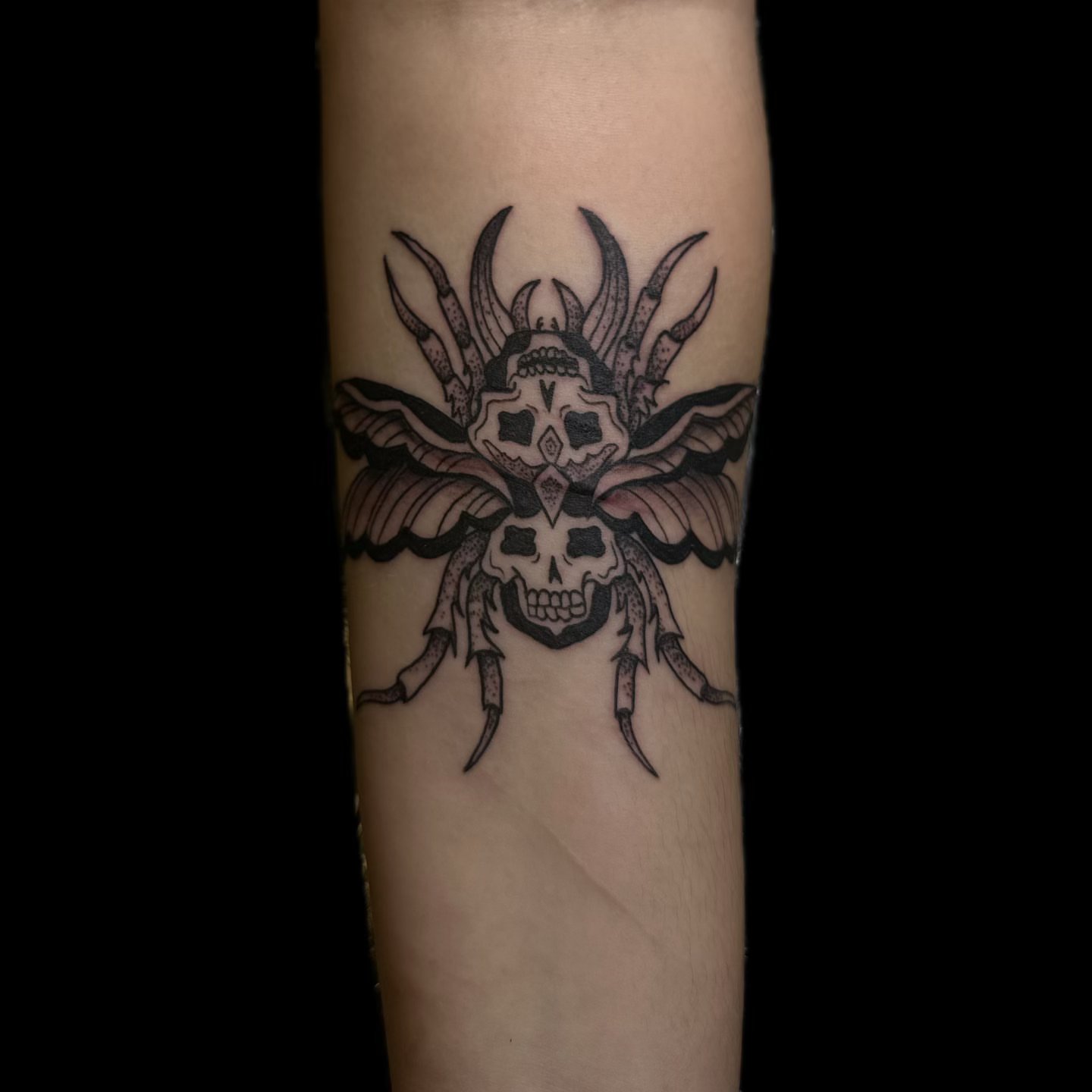 Tattoo by @oledanink — black_and_grey