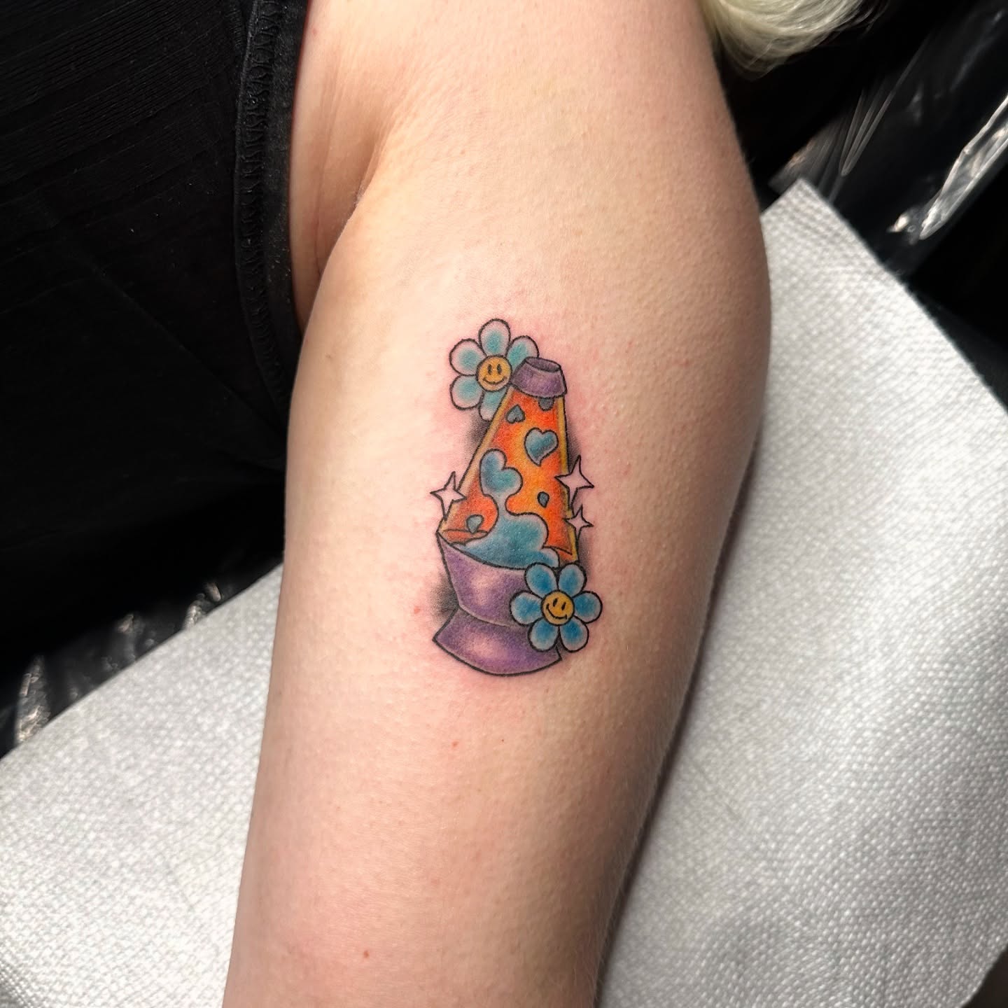 Flower pot new school tattoo on the forearm by Mia Layne 🤎