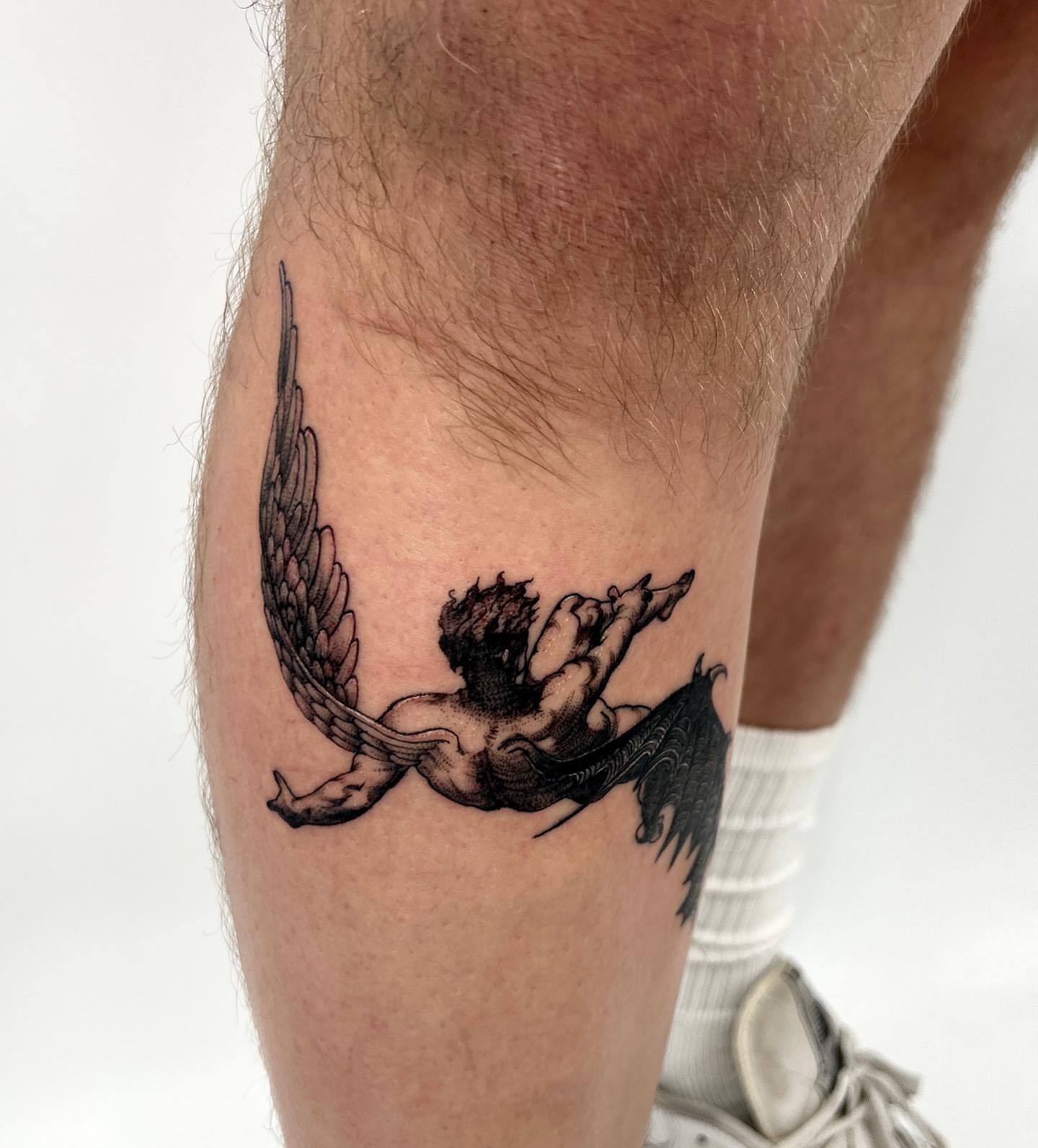 Tattoo by @notmarytattoos — black_and_grey