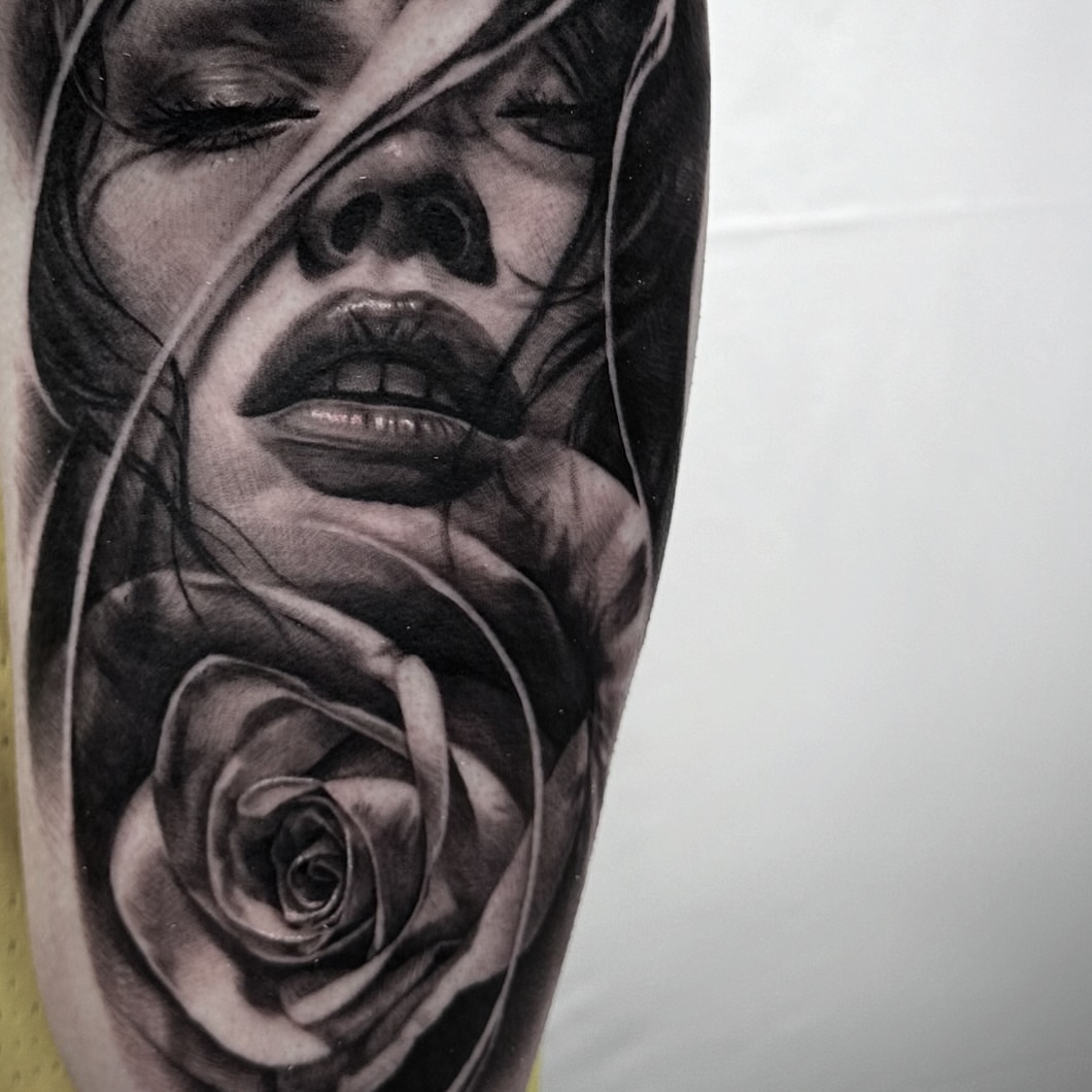 Tattoo by @matthewbrownartwork — realism, black_and_grey