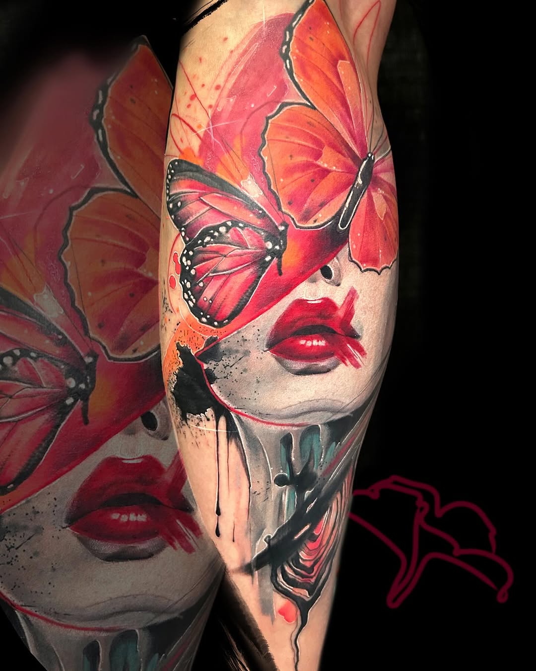 Tattoo by @alinepetunia — trash_polka, realism