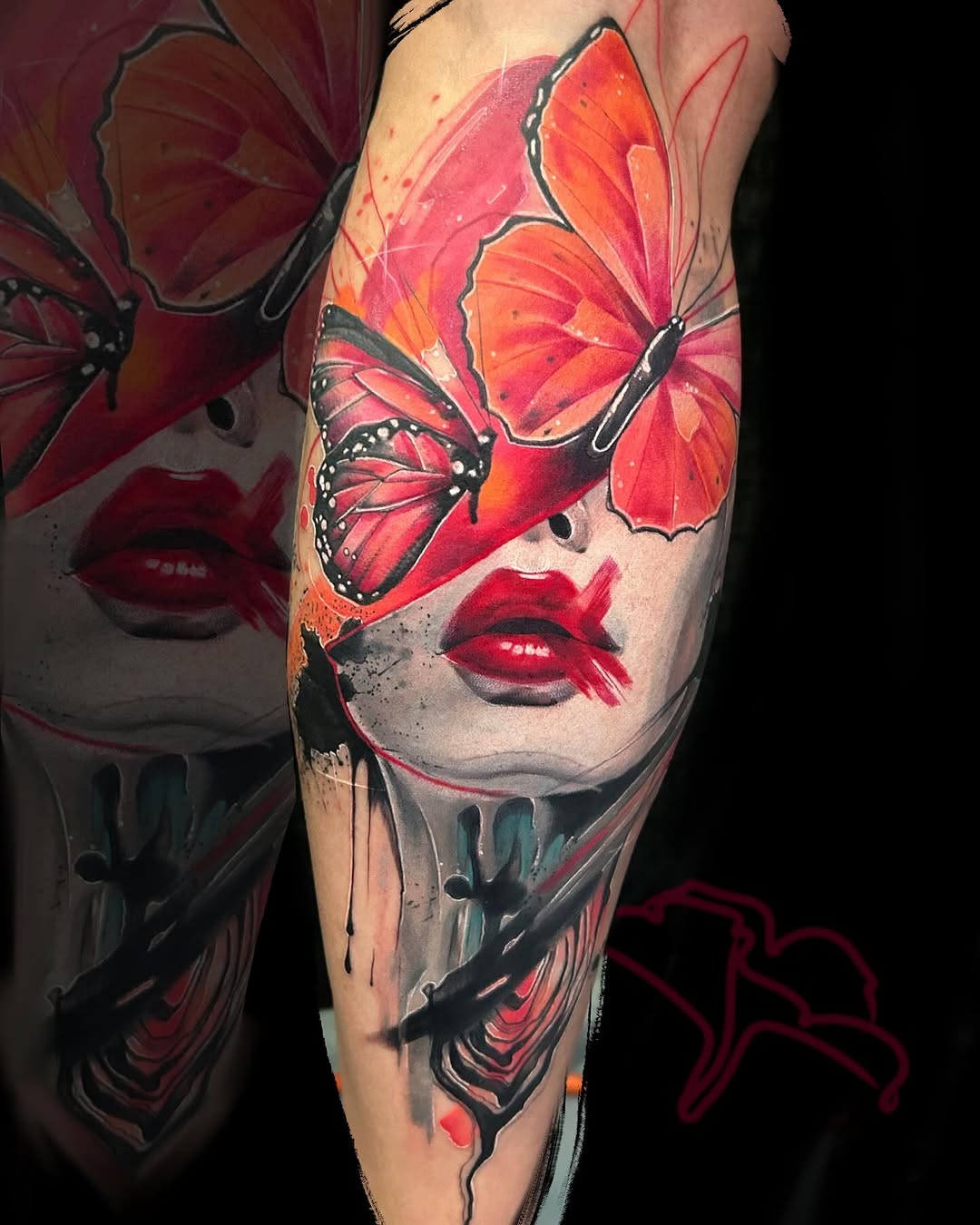Tattoo by @alinepetunia — realism, trash_polka
