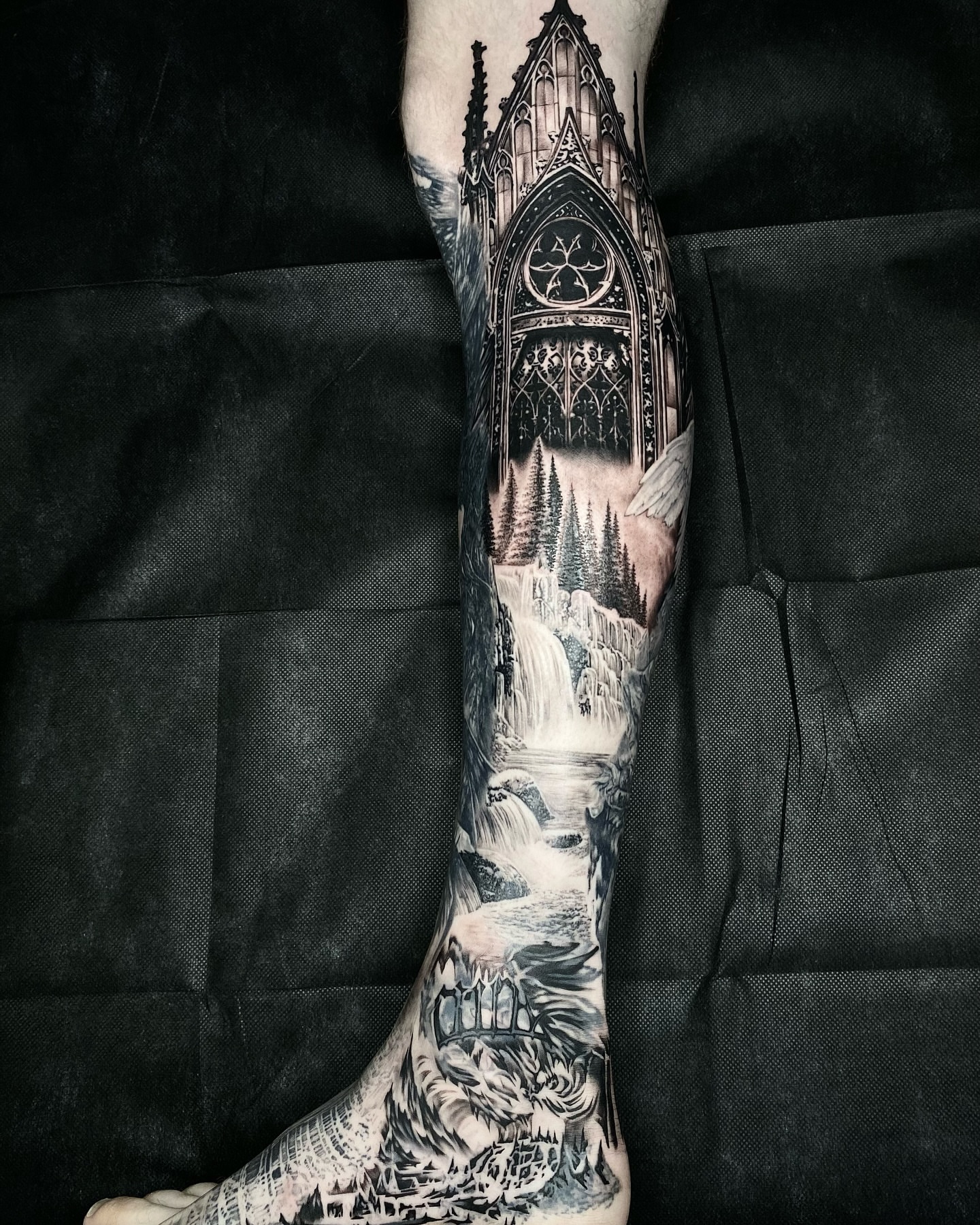 Tattoo by @brawdertattoo — black_and_grey, realism