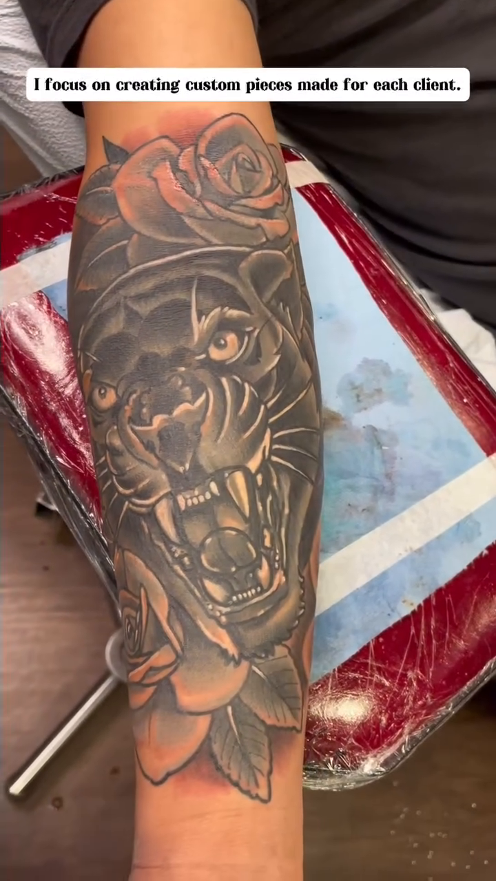 Tattoo by @chriscockadoodledo — black_and_grey, realism