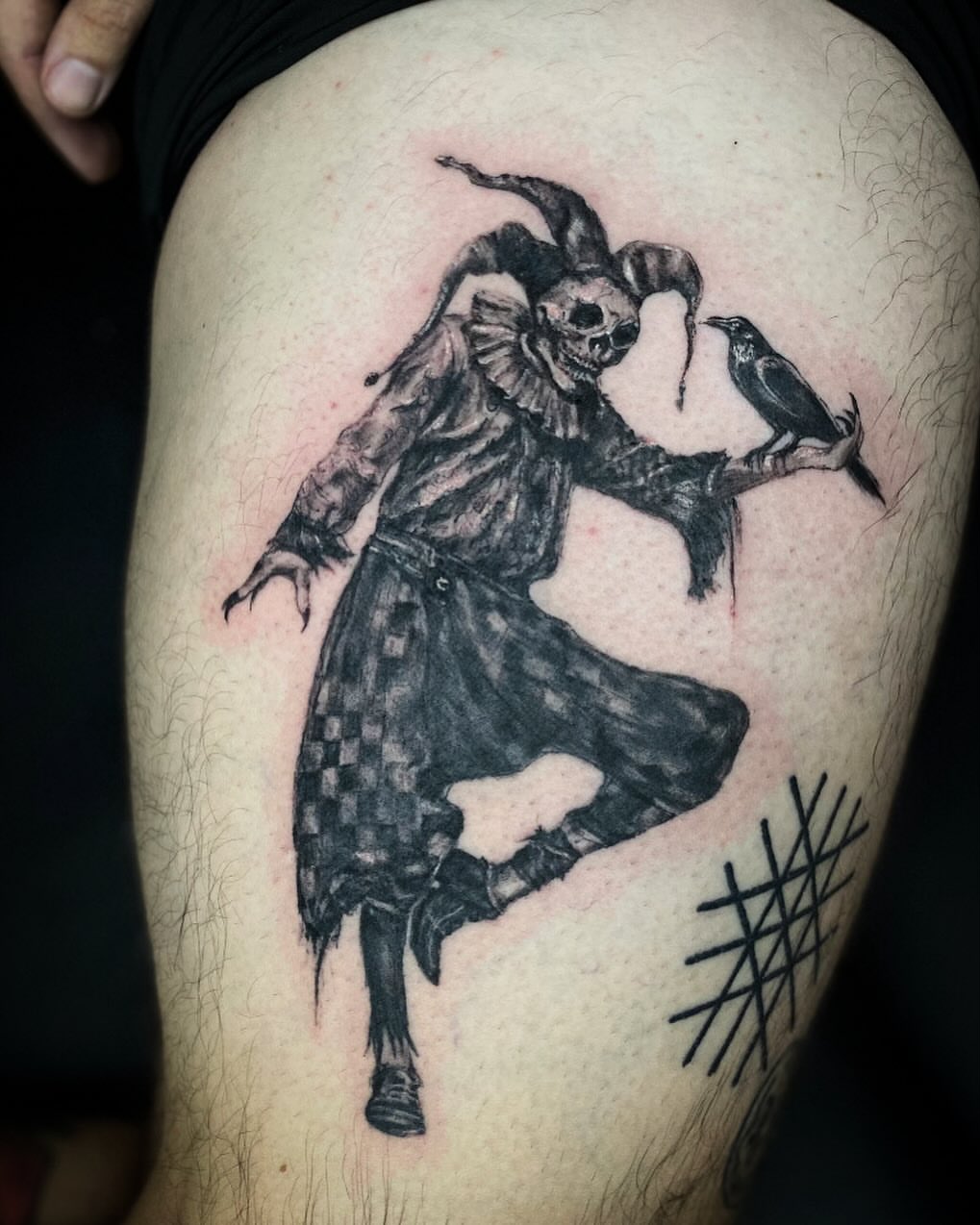 Tattoo by @simplyselaart — black_and_grey, dark_realism