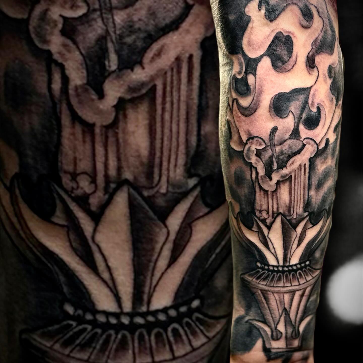 Statue of liberty American traditional tattoo on the forearm by Tattoo Artist Ian Day (Everlasting_Art_Ink)