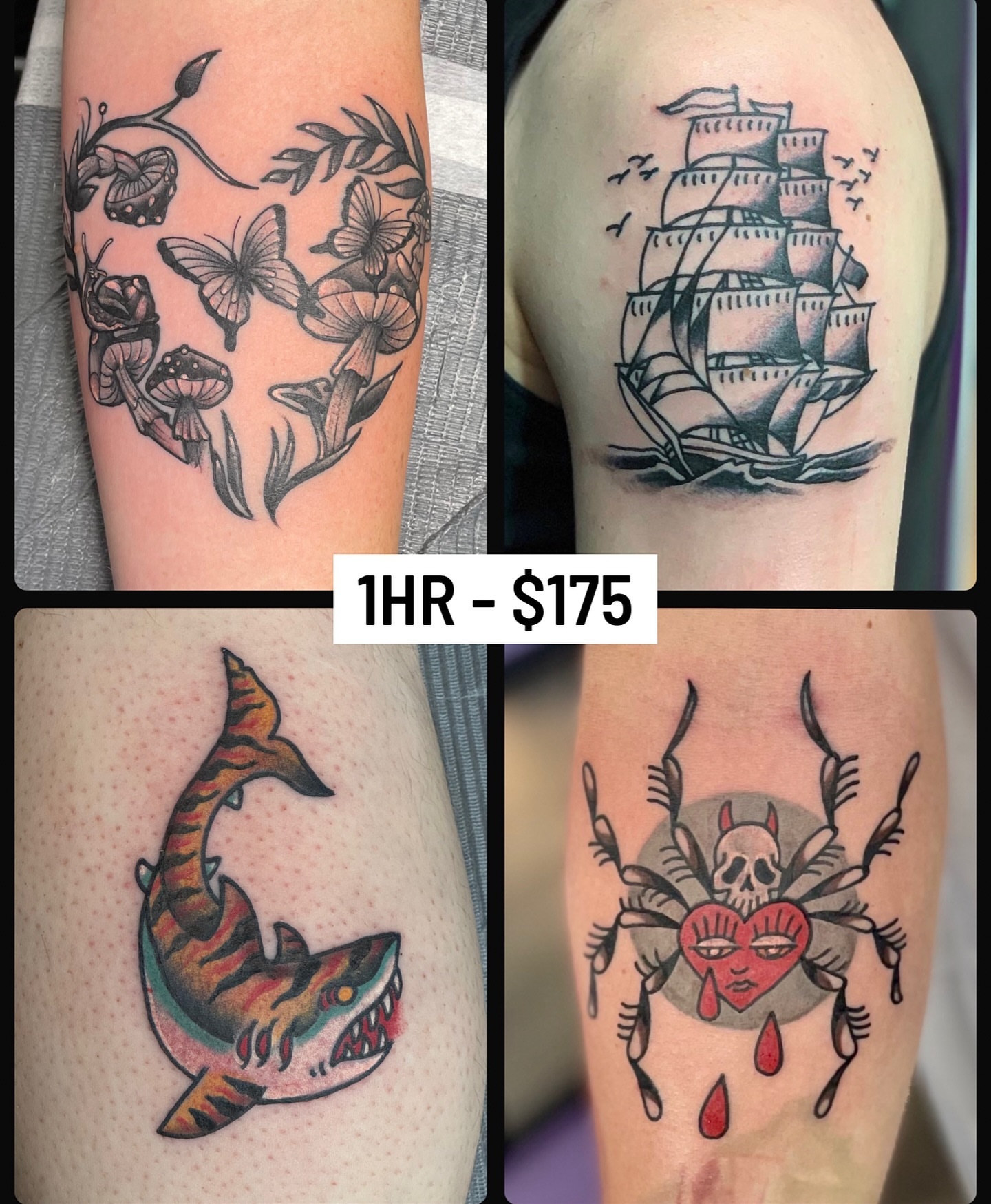 Ship American traditional tattoo on the shoulder by Don Robison