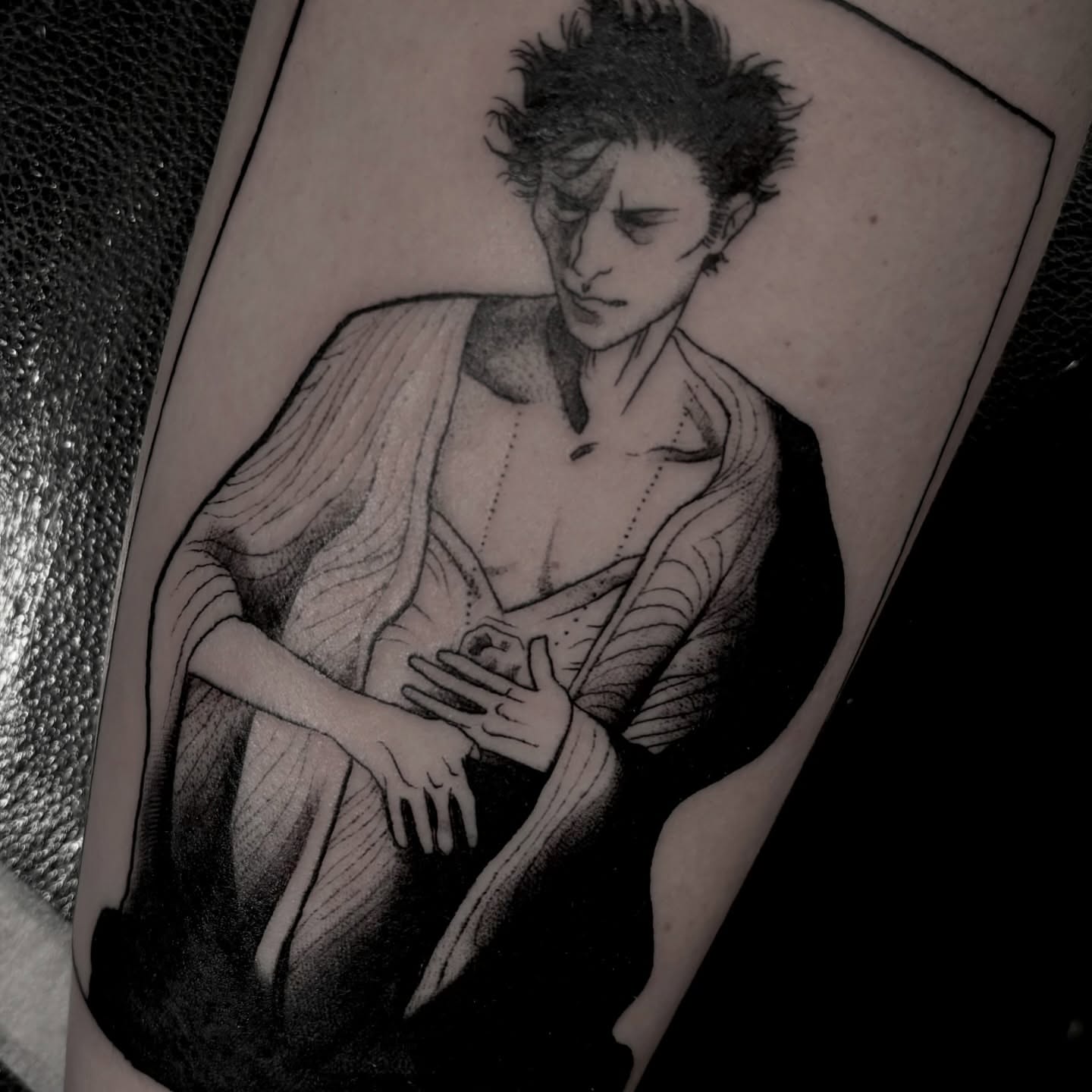 Man in robe black and grey tattoo on the forearm by ⛓️ 𝓑𝓻𝓸𝓸𝓴𝓮𝓵𝓵𝓮 𝓑𝓸𝓶𝓫𝓼𝓱𝓮𝓵𝓵𝓮 ⛓️