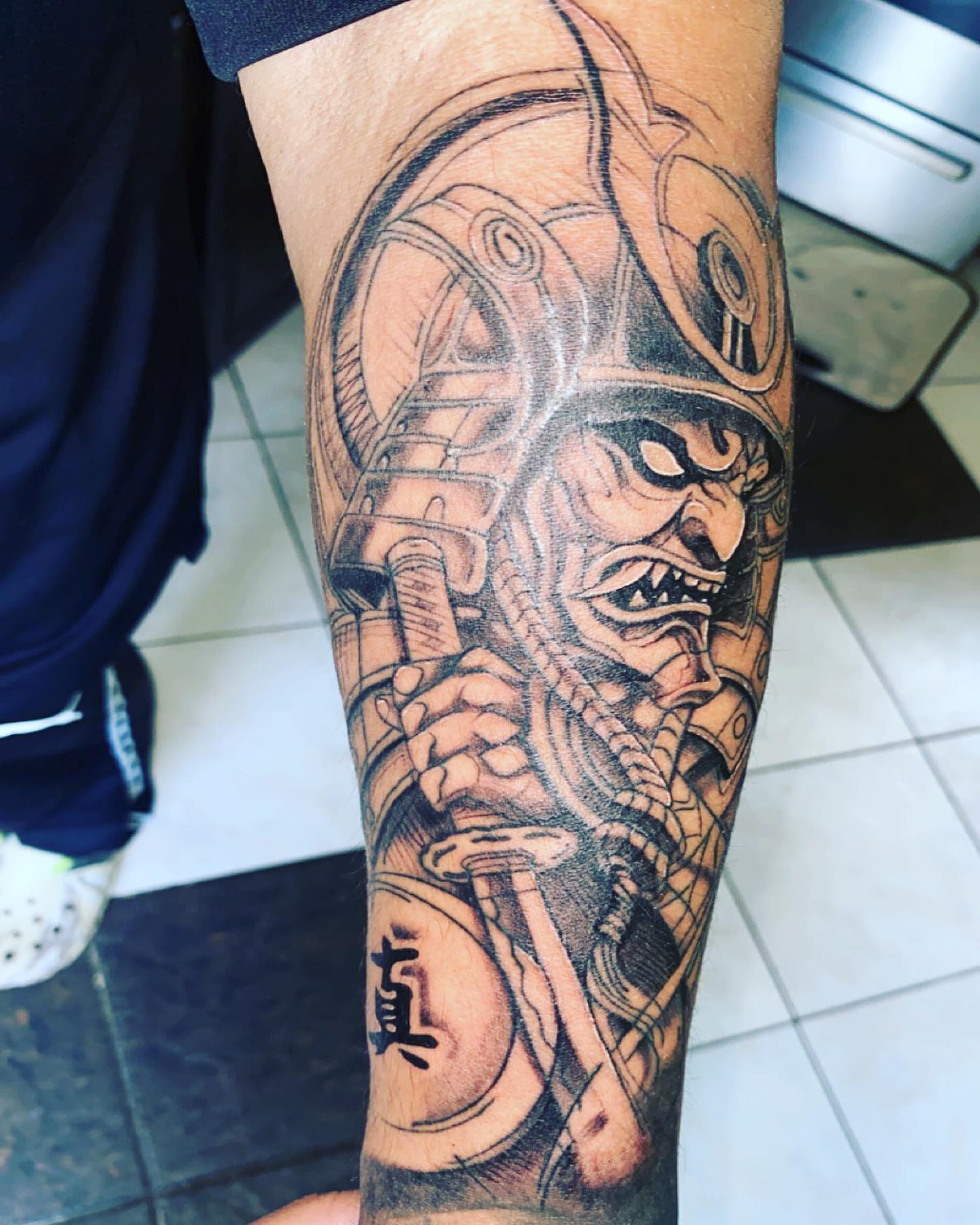 Tattoo by @kp_inktattoos_ — black_and_grey, realism