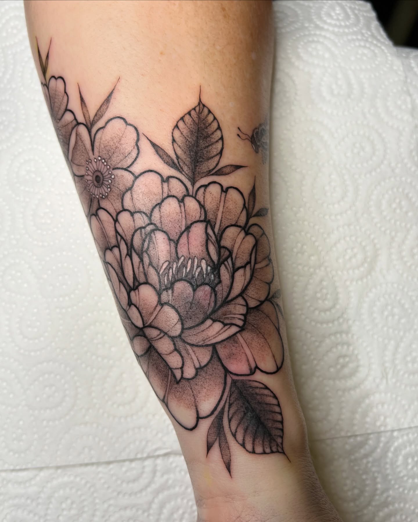 Tattoo by @courtneylloydtattoos — black_and_grey, realism