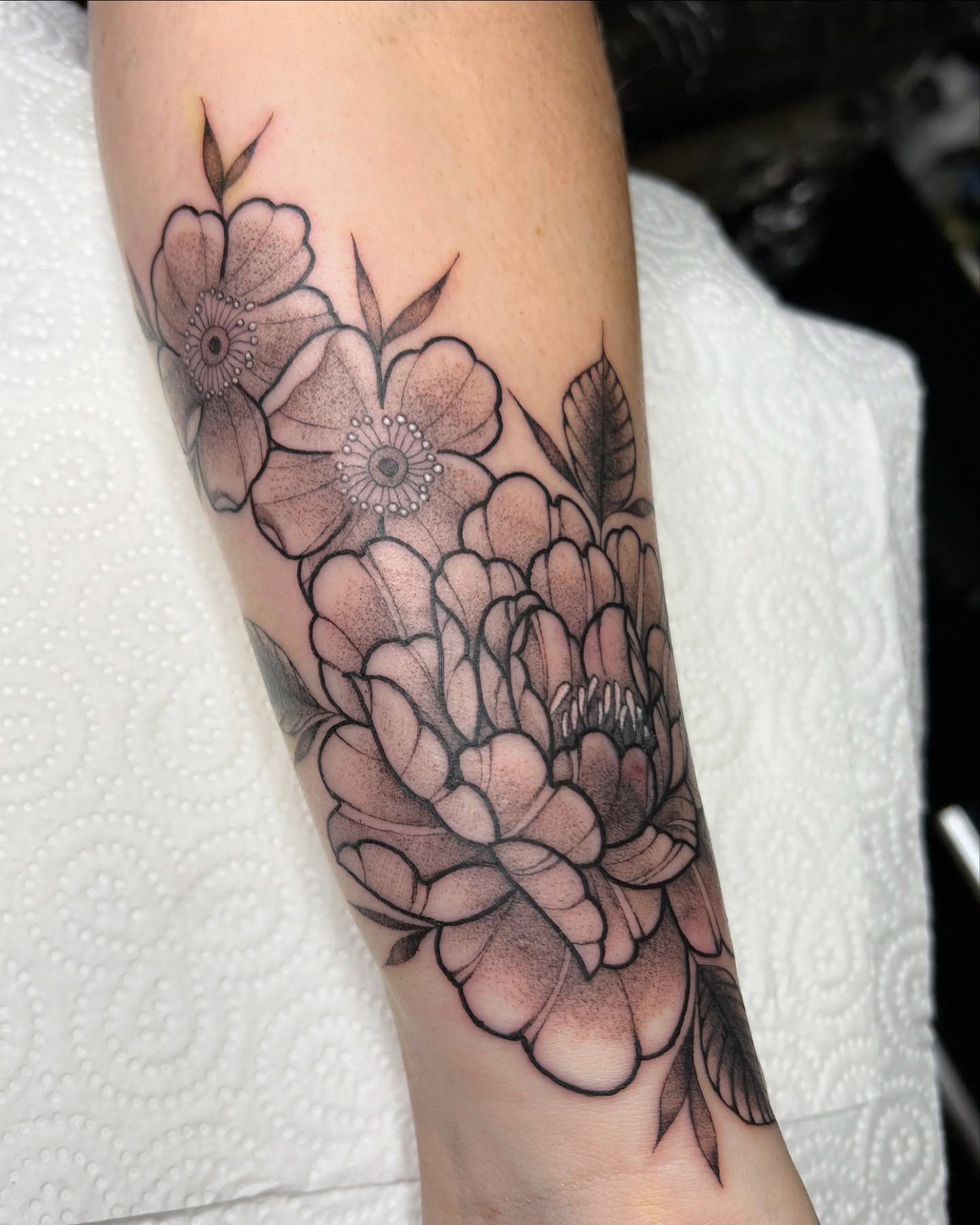 Tattoo by @courtneylloydtattoos — black_and_grey