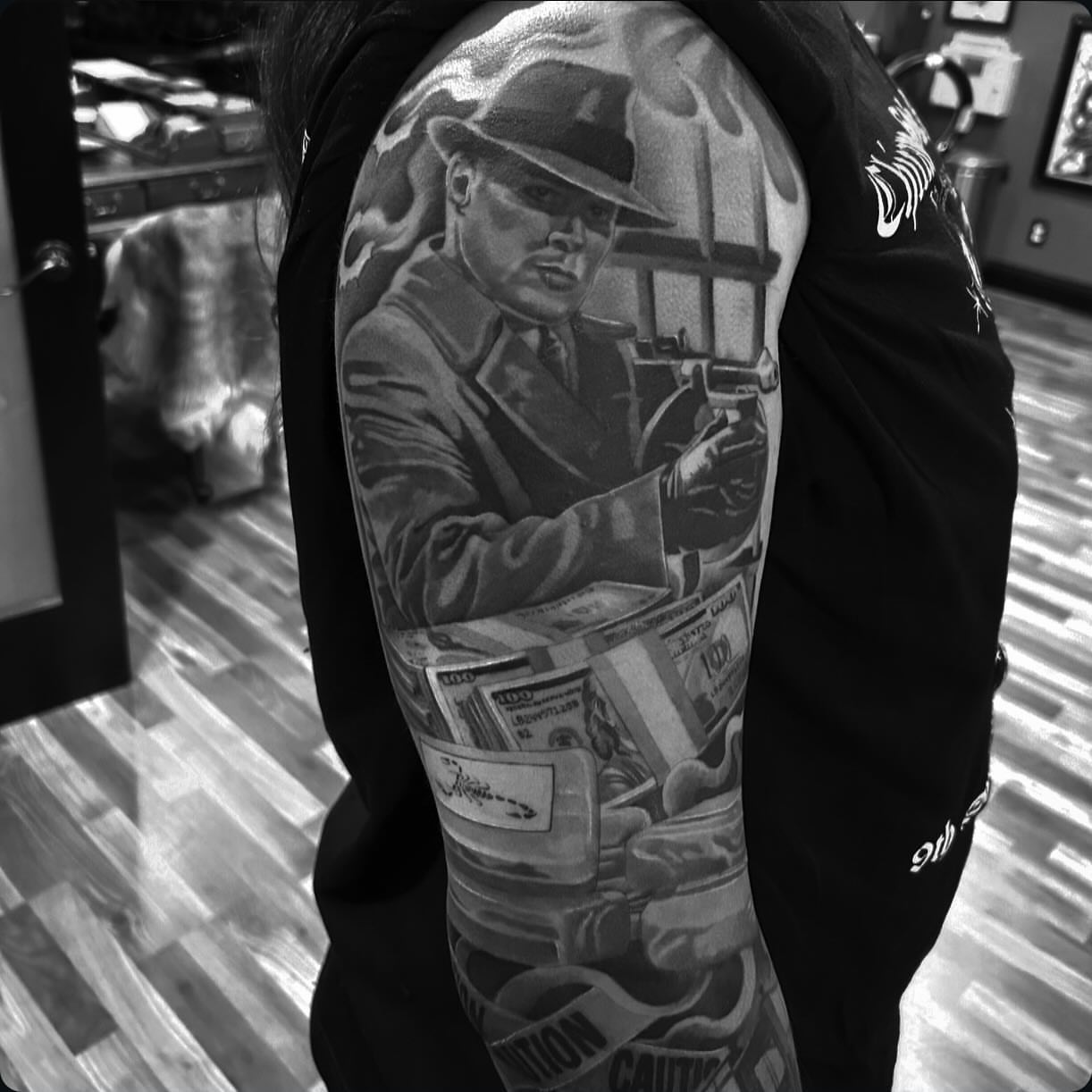 Tattoo by @acruz_707 — black_and_grey, realism