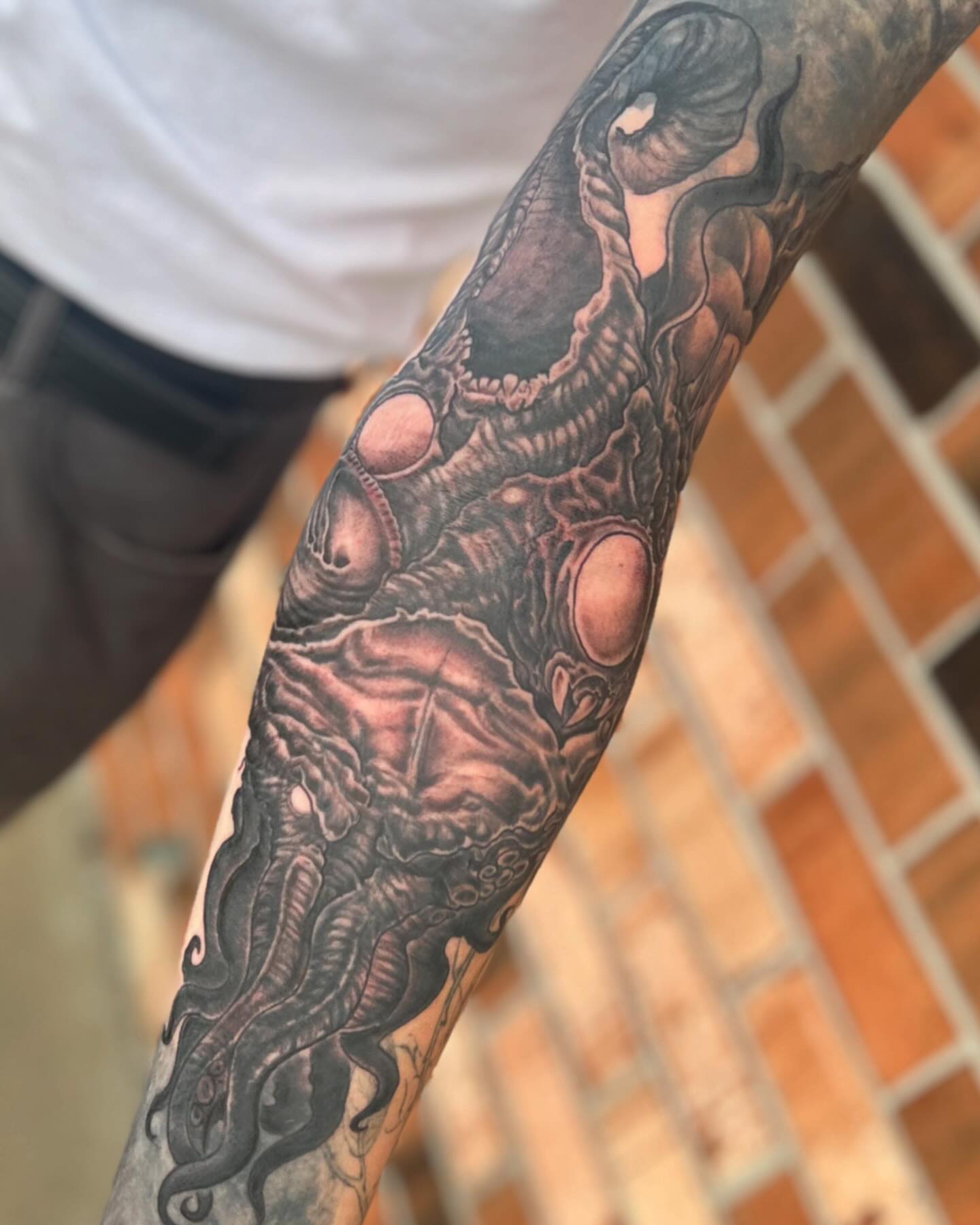 Tattoo by @snakeeyes7six — black_and_grey, dark_realism