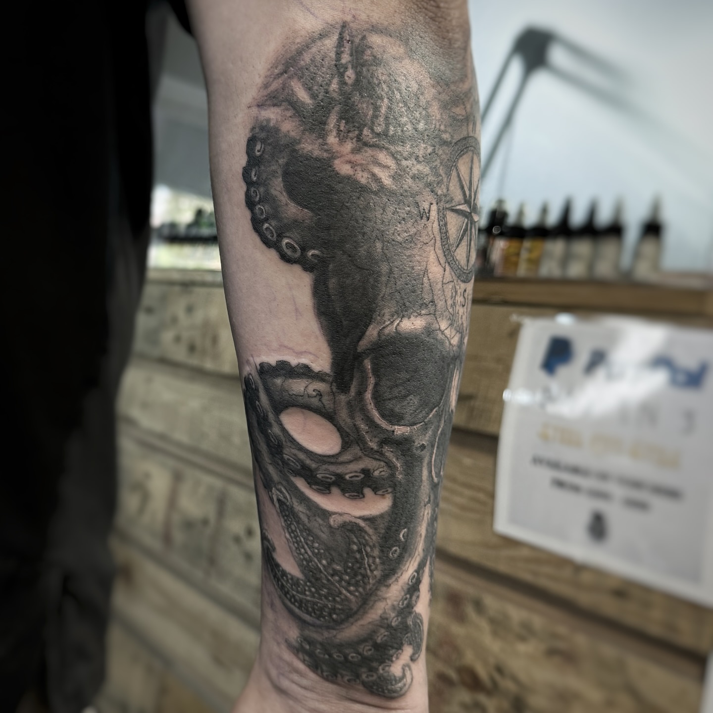 Tattoo by @emmarainetattoo — black_and_grey, realism