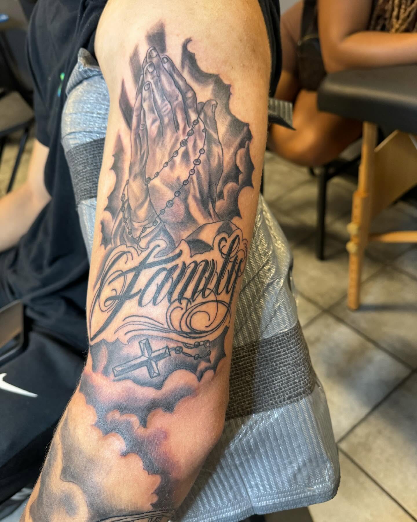 Tattoo by @tattooedbybacon — black_and_grey