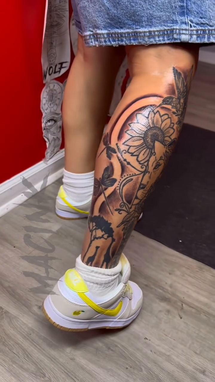 Tattoo by @macink__ — black_and_grey, realism