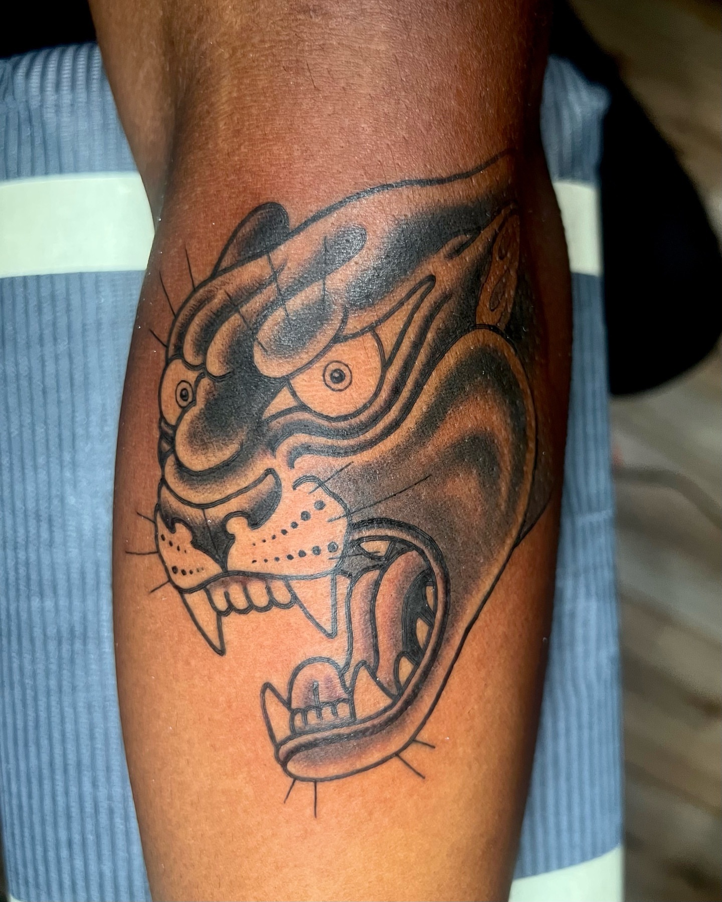 Tattoo by @curtbaer — black_and_grey