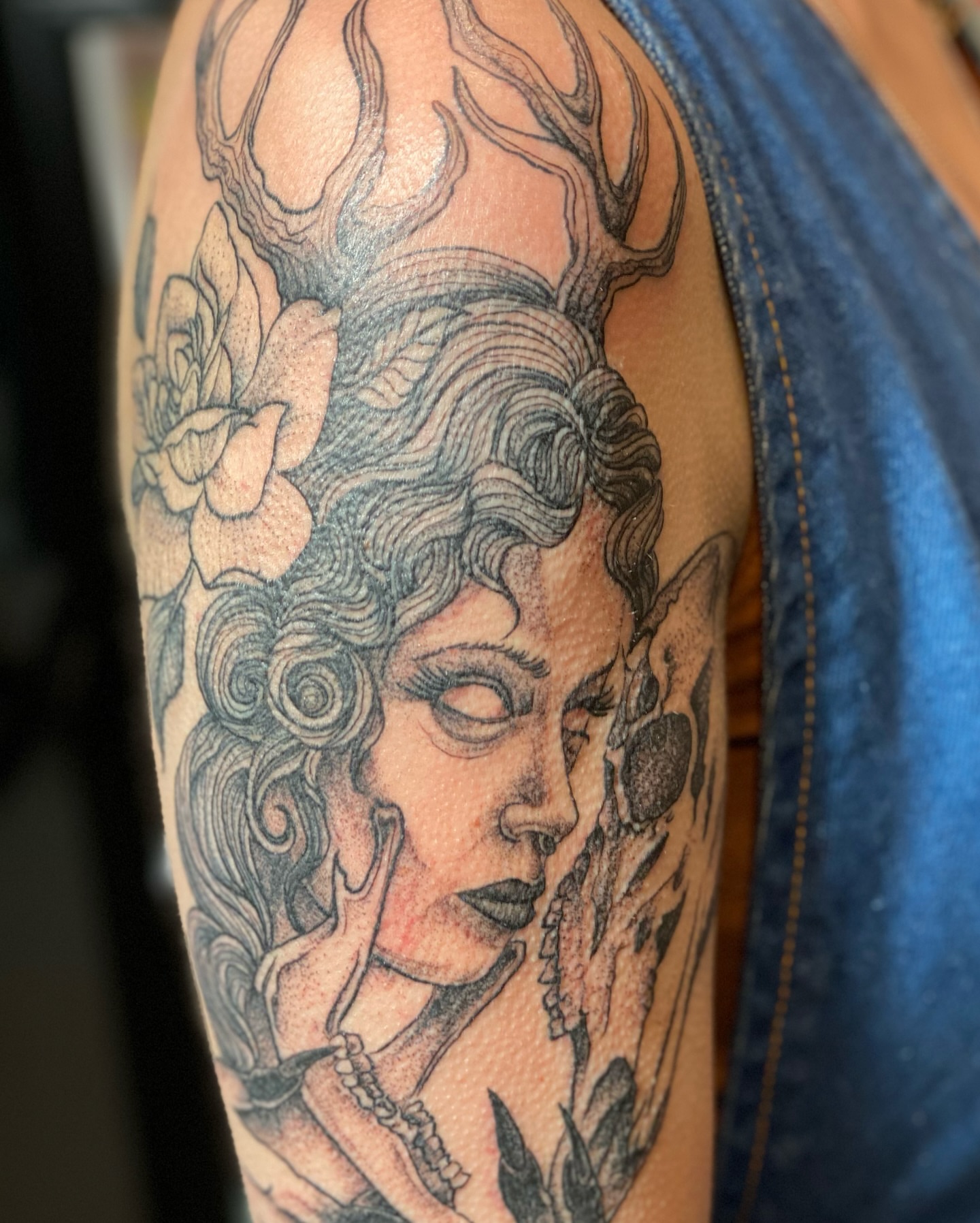 Tattoo by @blackbenny — black_and_grey, realism